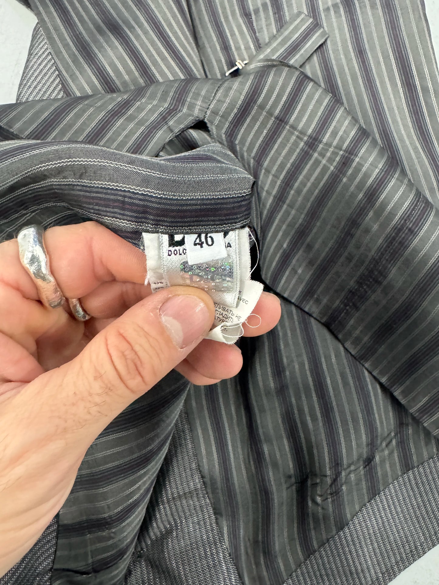 2000s D&G Pinstripe Vest Waistcoat [46]