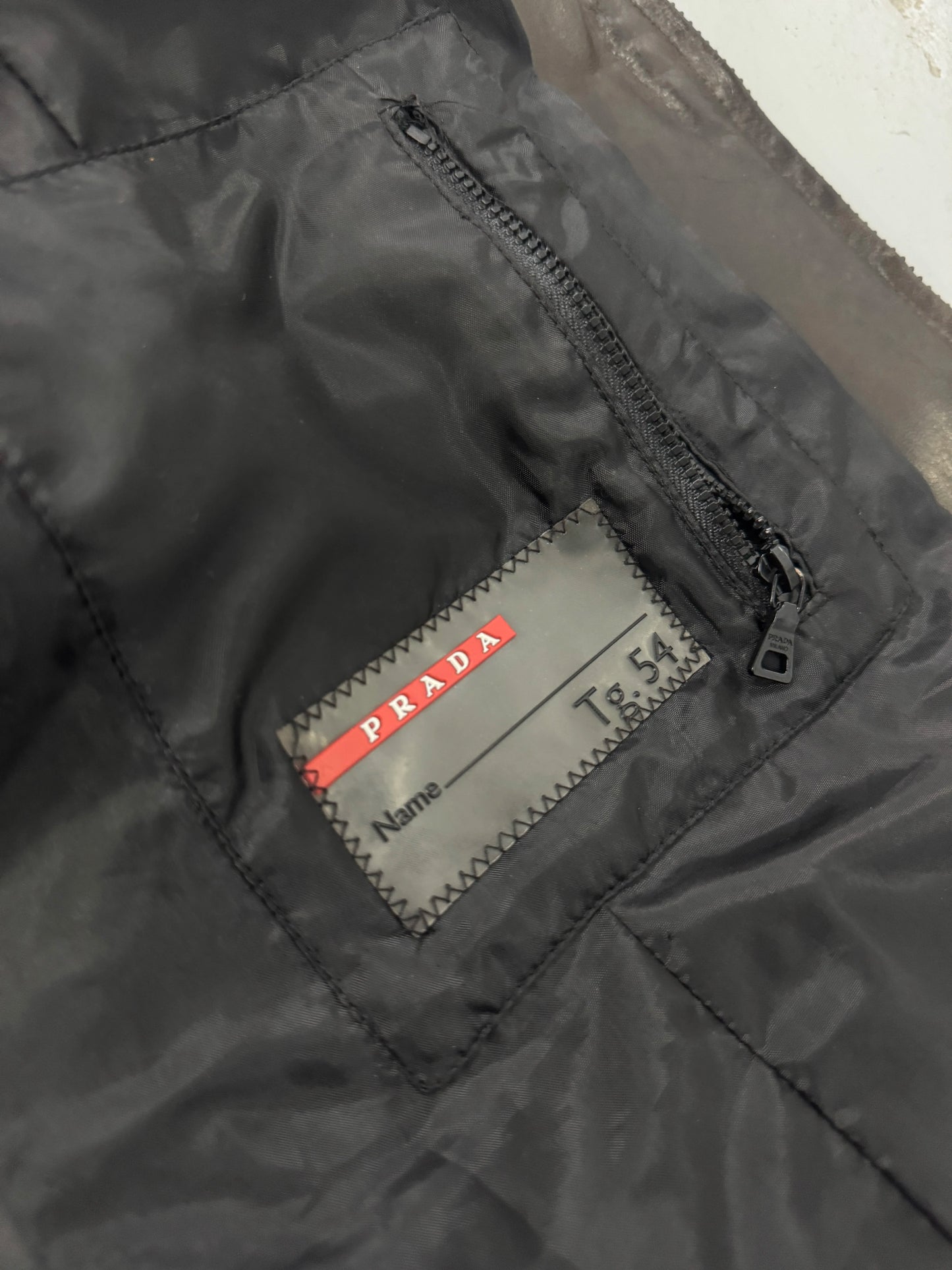 AW2007 Prada Brown Racer Biker Leather Jacket [L]