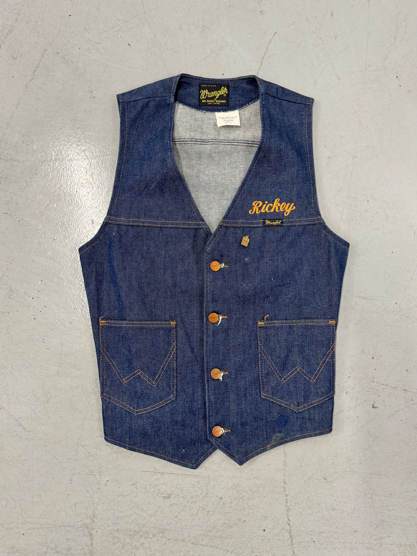 1980s Wrangler "Rickey" Denim Vest [S]
