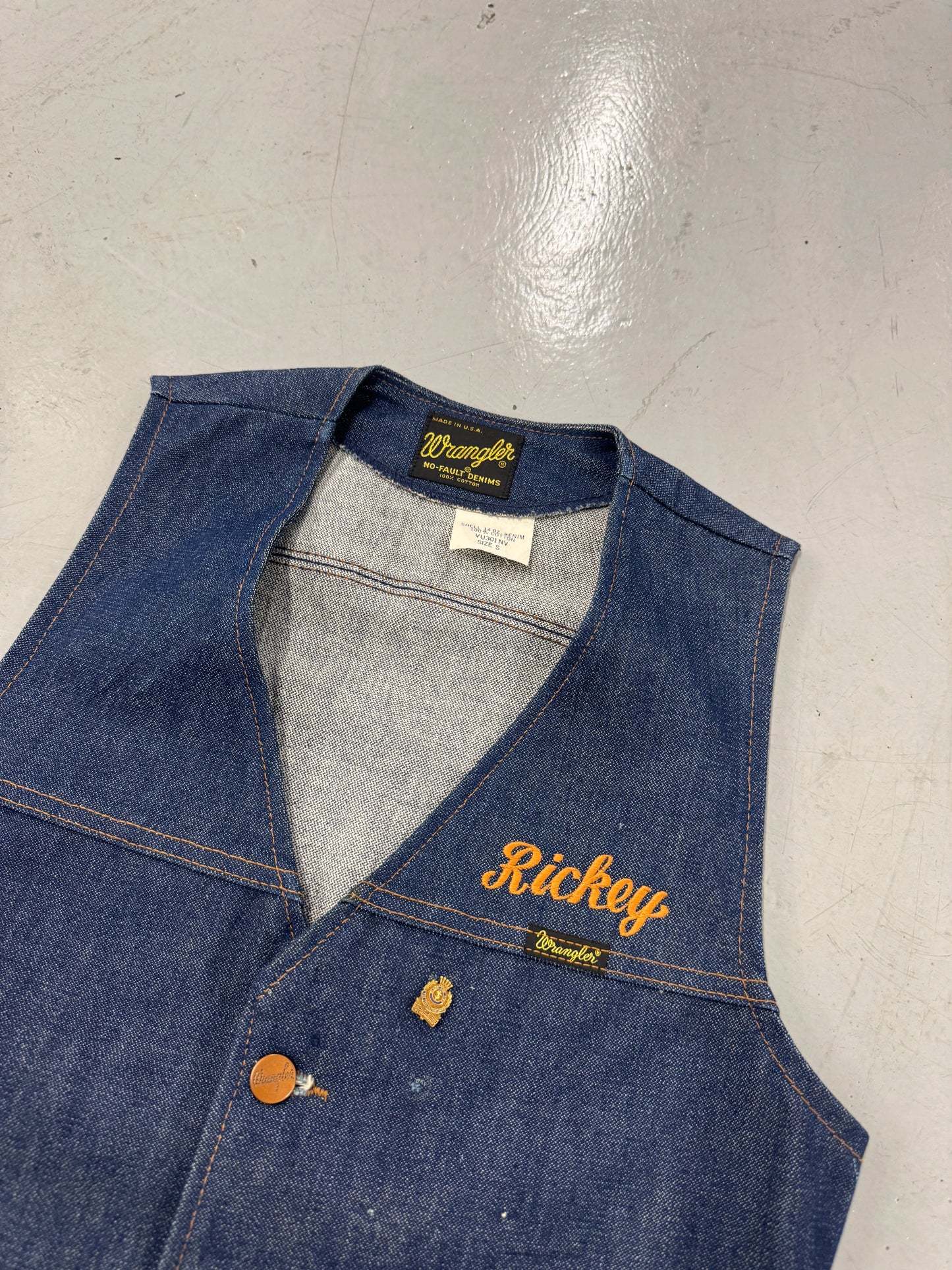 1980s Wrangler "Rickey" Denim Vest [S]