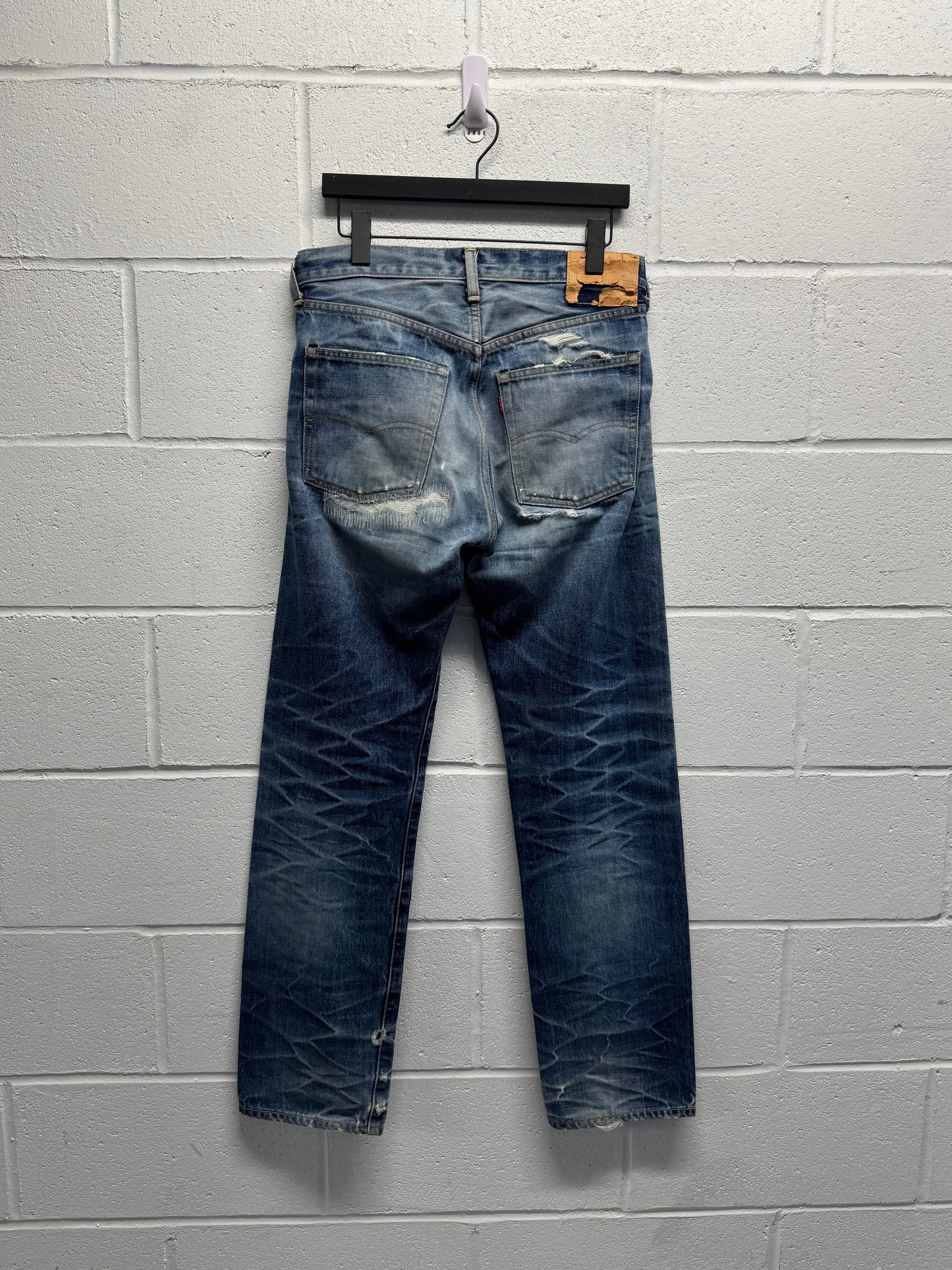 Vintage Levi’s 66501 Big E Red Line Japanese Selvedge Faded Jeans [34]
