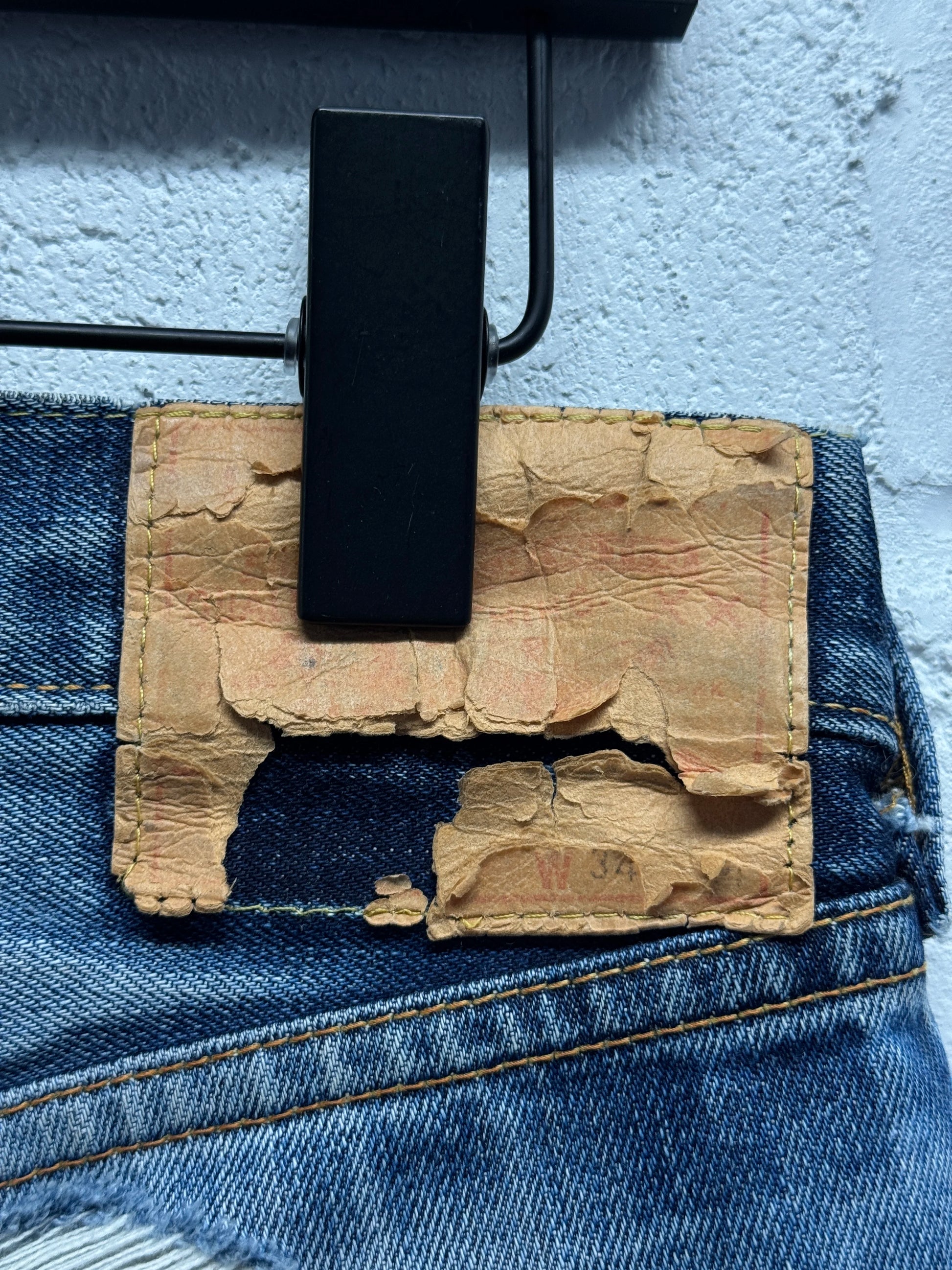 Vintage Levi’s 66501 Big E Red Line Japanese Selvedge Faded Jeans [34]