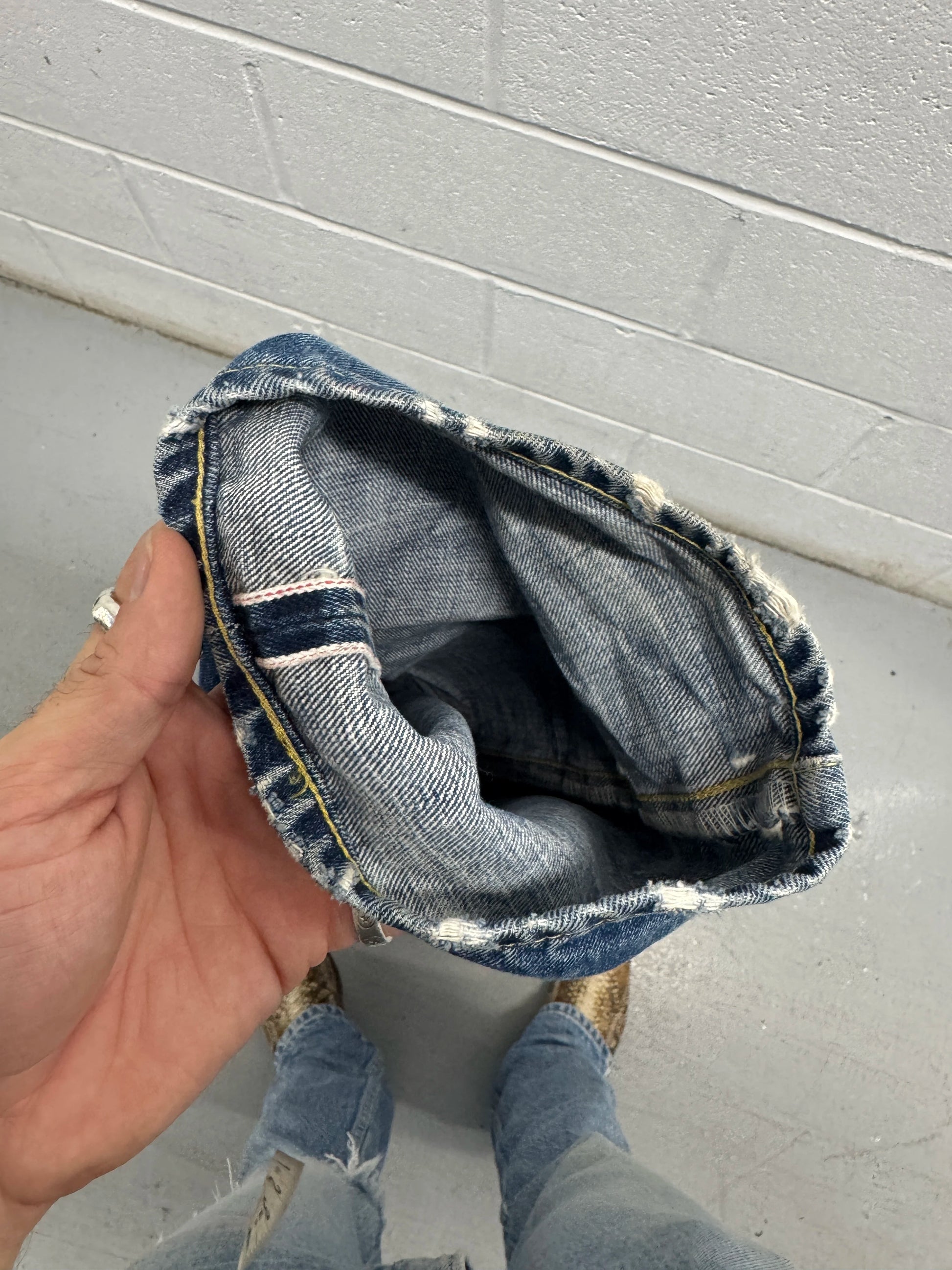 Vintage Levi’s 66501 Big E Red Line Japanese Selvedge Faded Jeans [34]