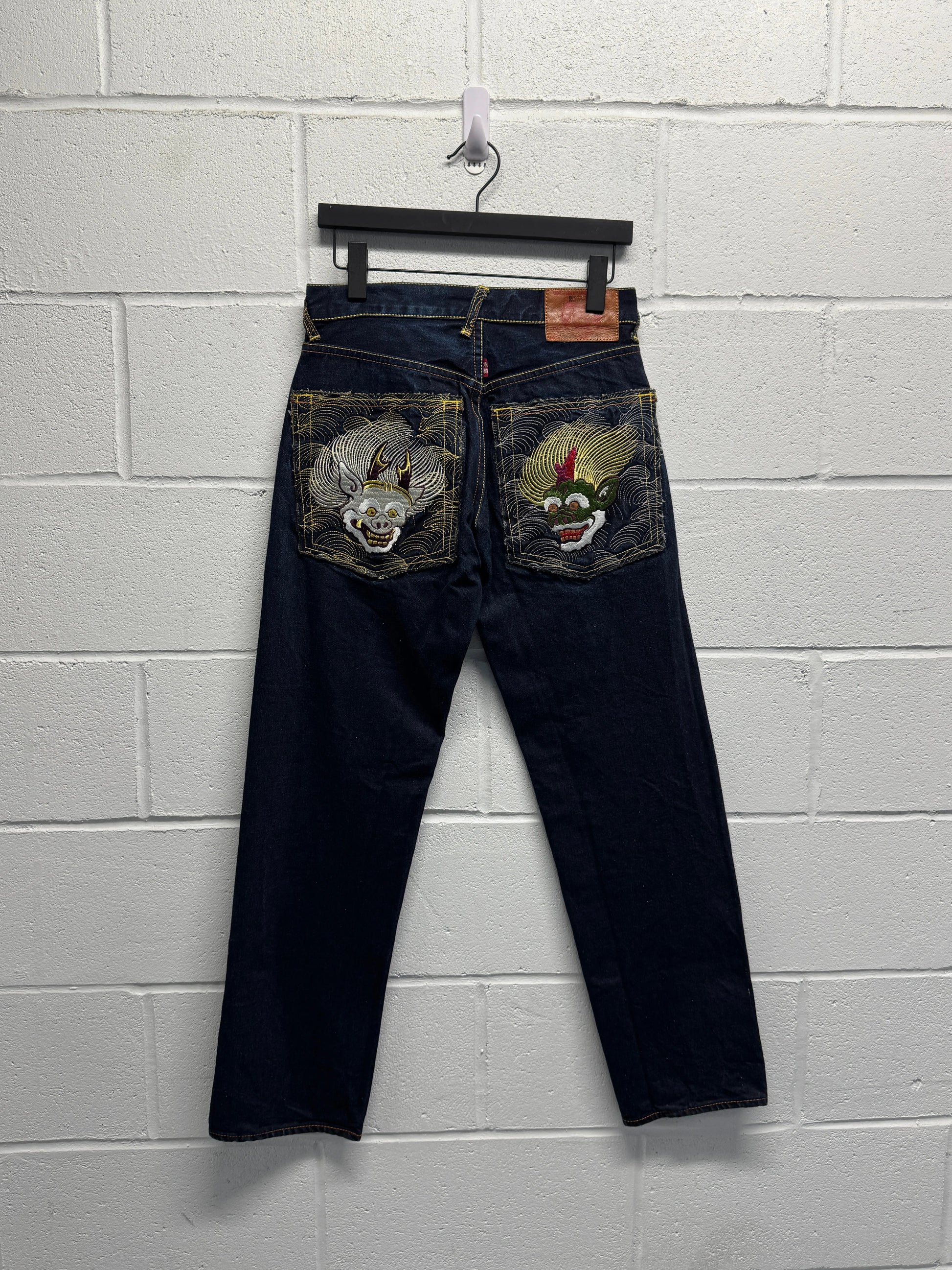 RMC Red Monkey Selvedge Jeans w/ Embroidered Oni [29]