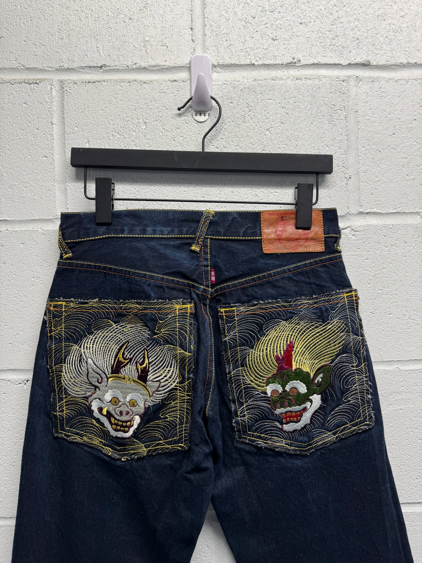 RMC Red Monkey Selvedge Jeans w/ Embroidered Oni [29]