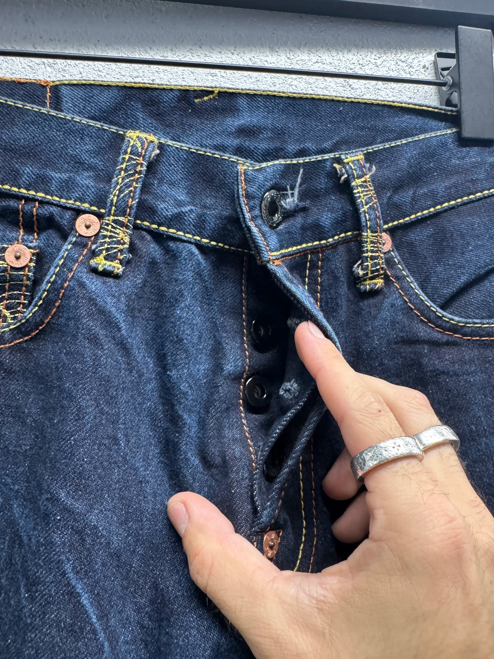 RMC Red Monkey Selvedge Jeans w/ Embroidered Oni [29]