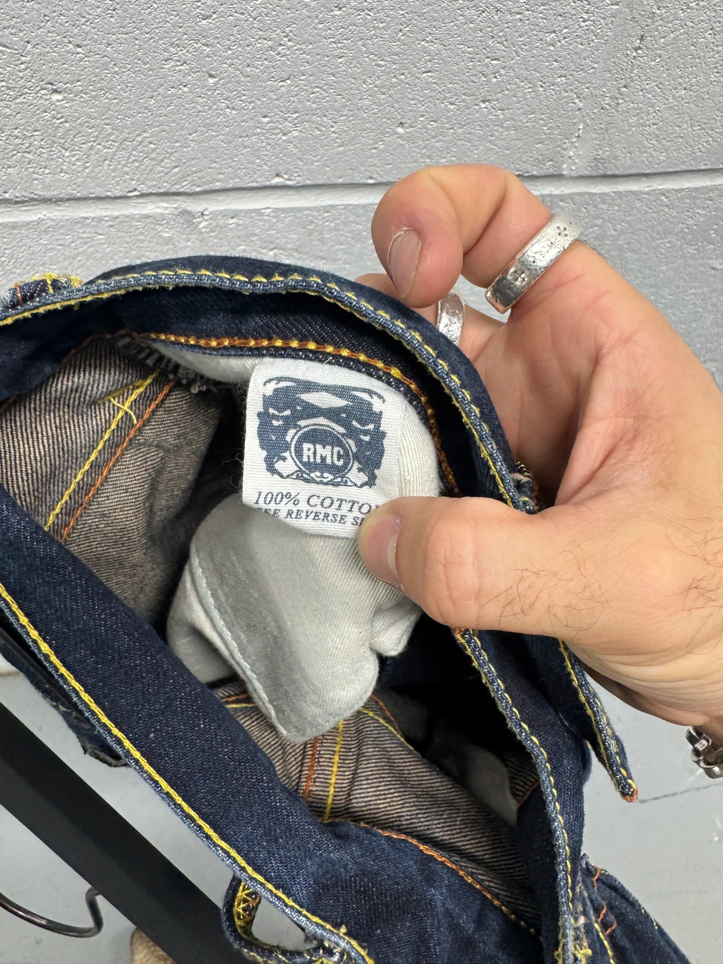 RMC Red Monkey Selvedge Jeans w/ Embroidered Oni [29]