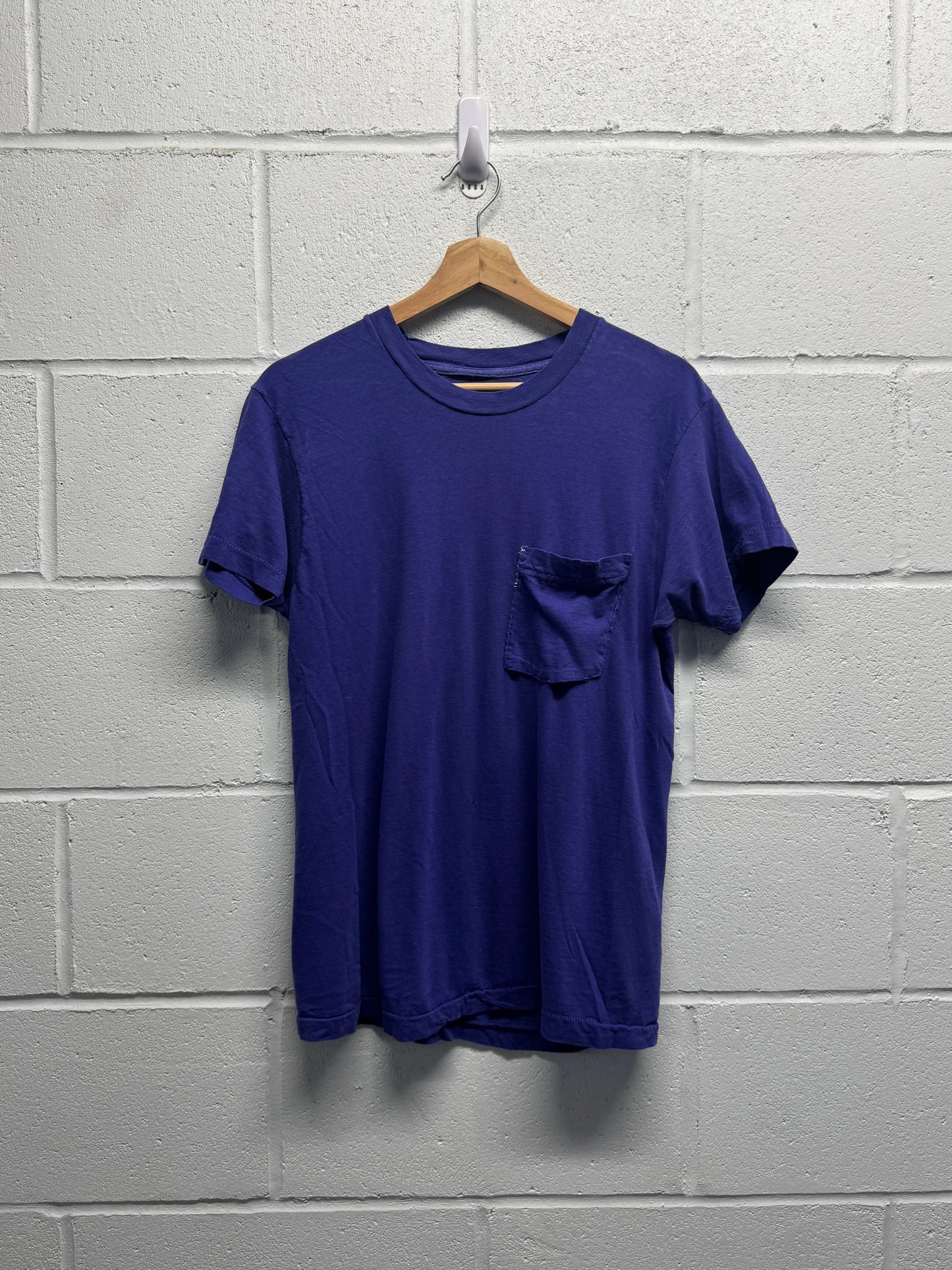 1980s Purple Pocket T-Shirt [M]
