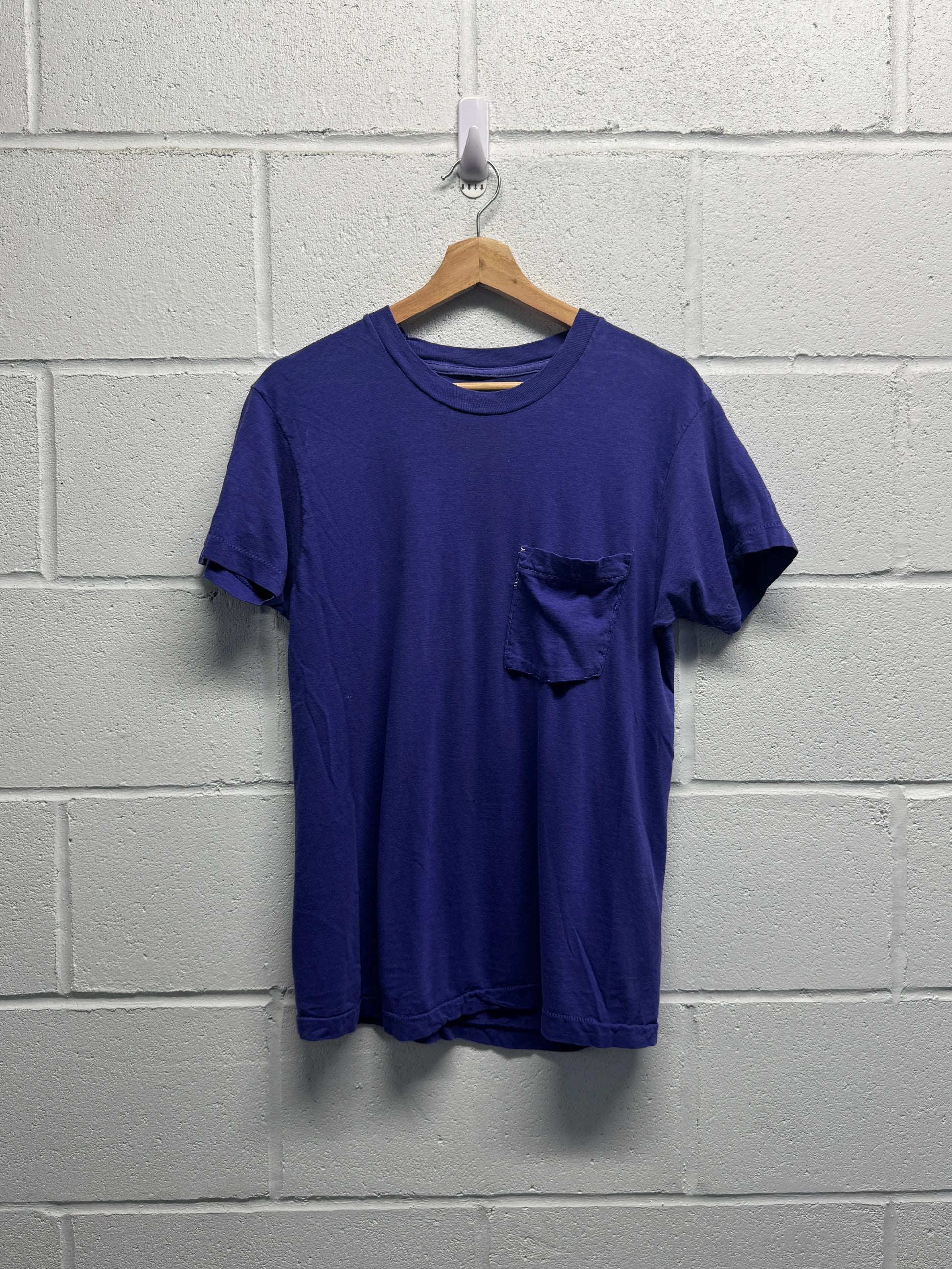 1980s Purple Pocket T-Shirt [M]