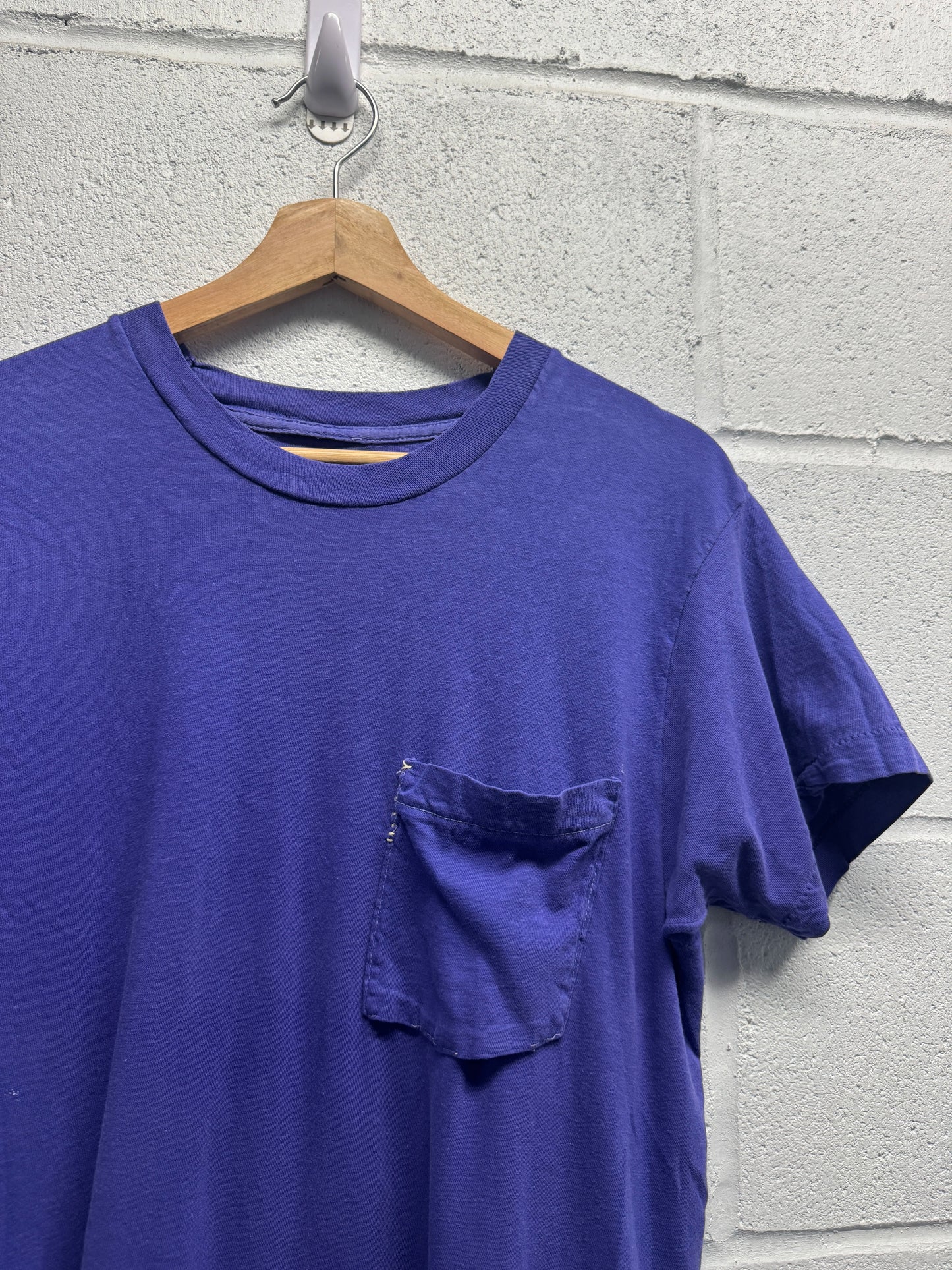 1980s Purple Pocket T-Shirt [M]