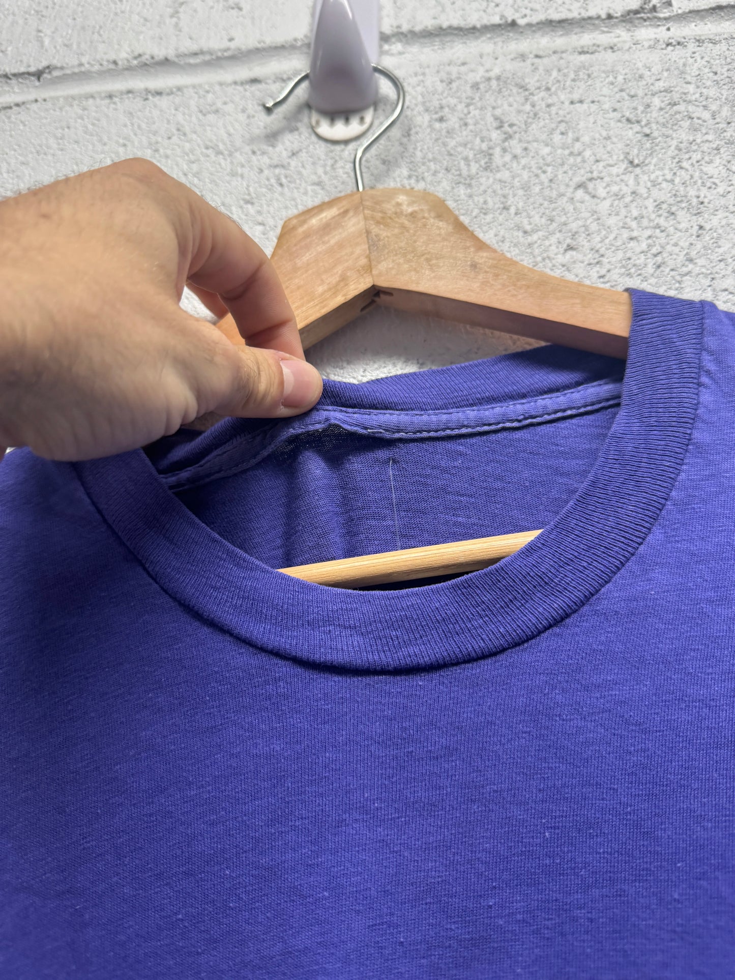 1980s Purple Pocket T-Shirt [M]