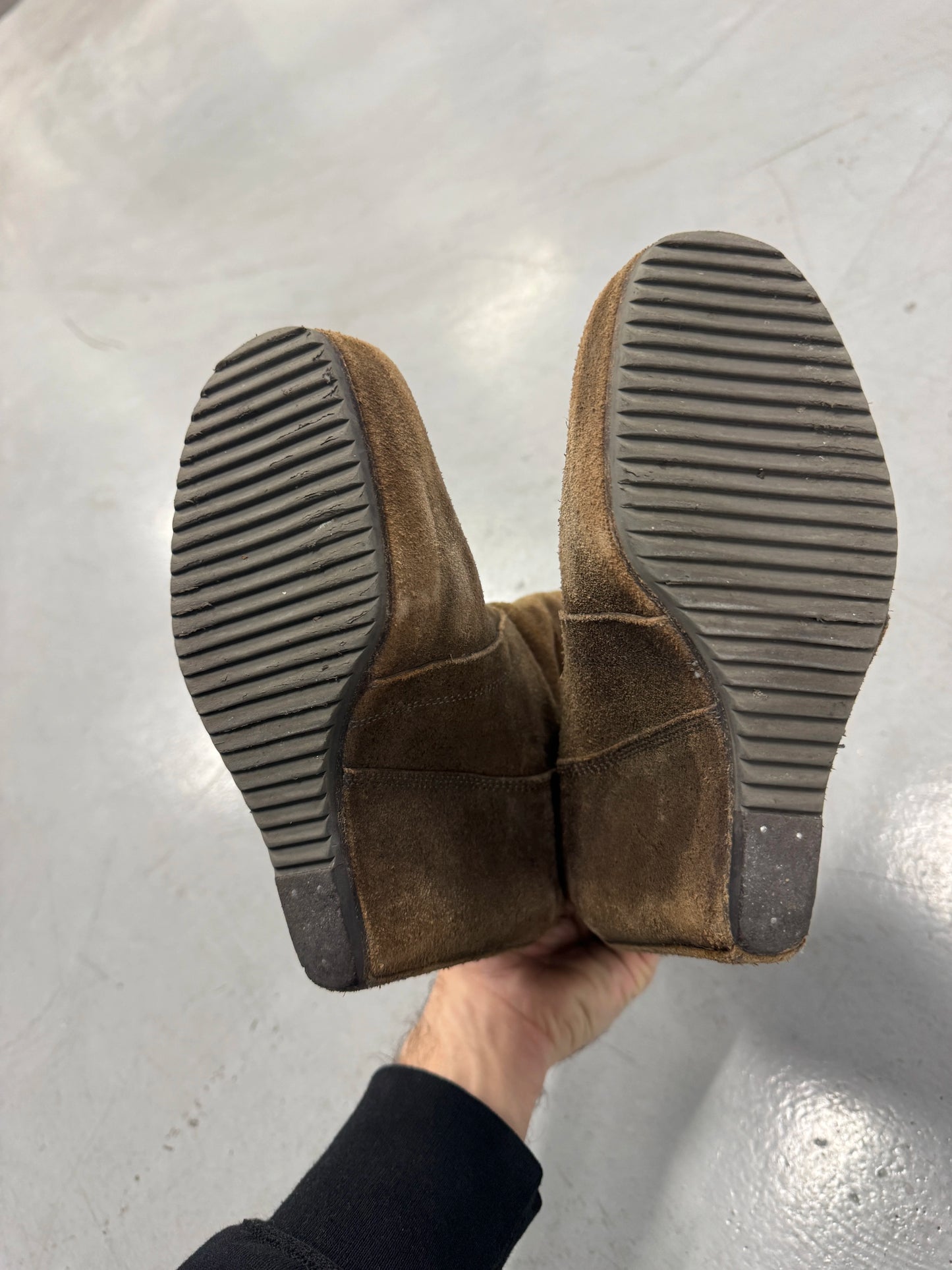 Rick Owens Brown Suede Wedge Heels IT38.5 | 8.5