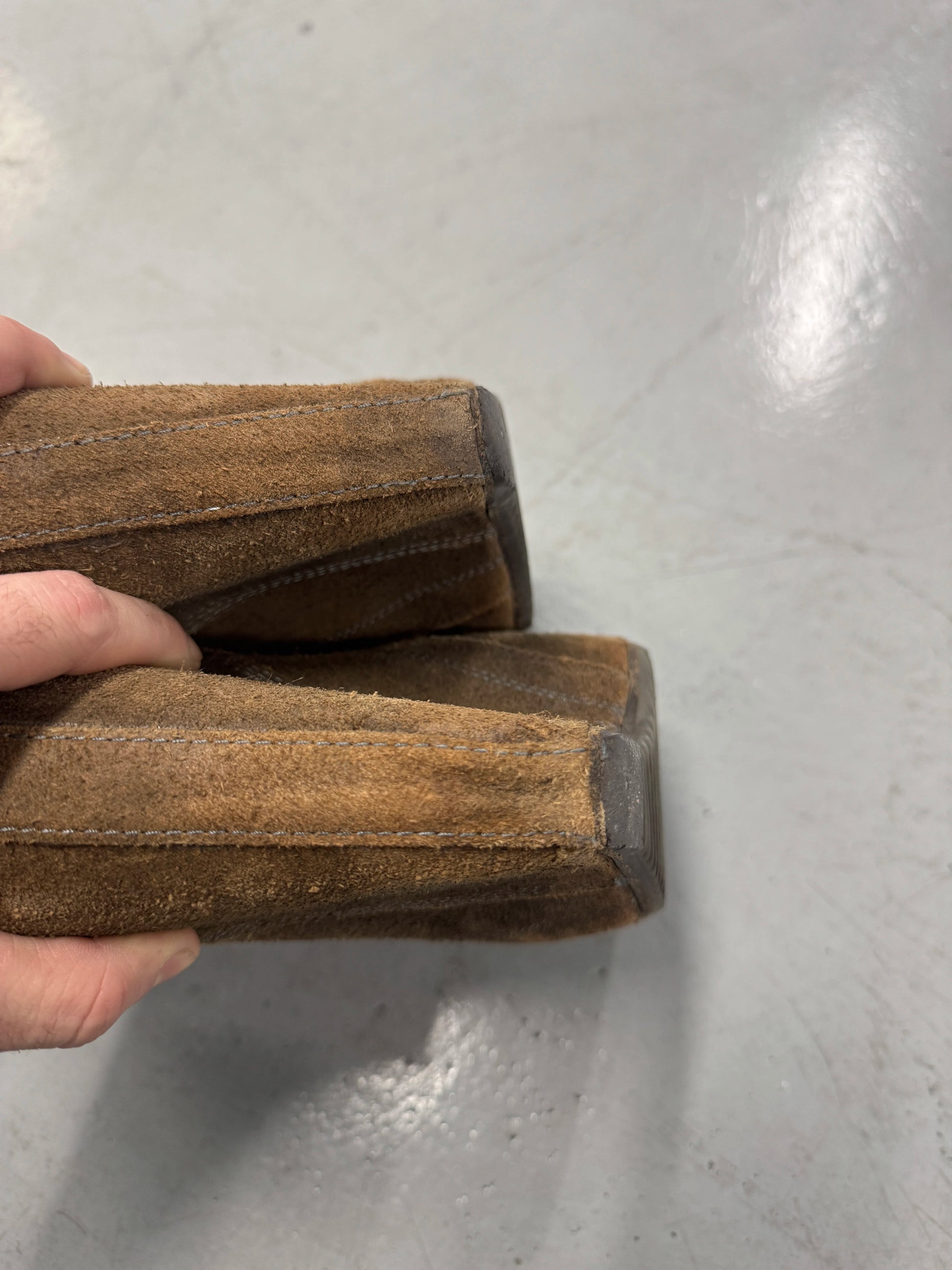 Rick Owens Brown Suede Wedge Heels IT38.5 | 8.5