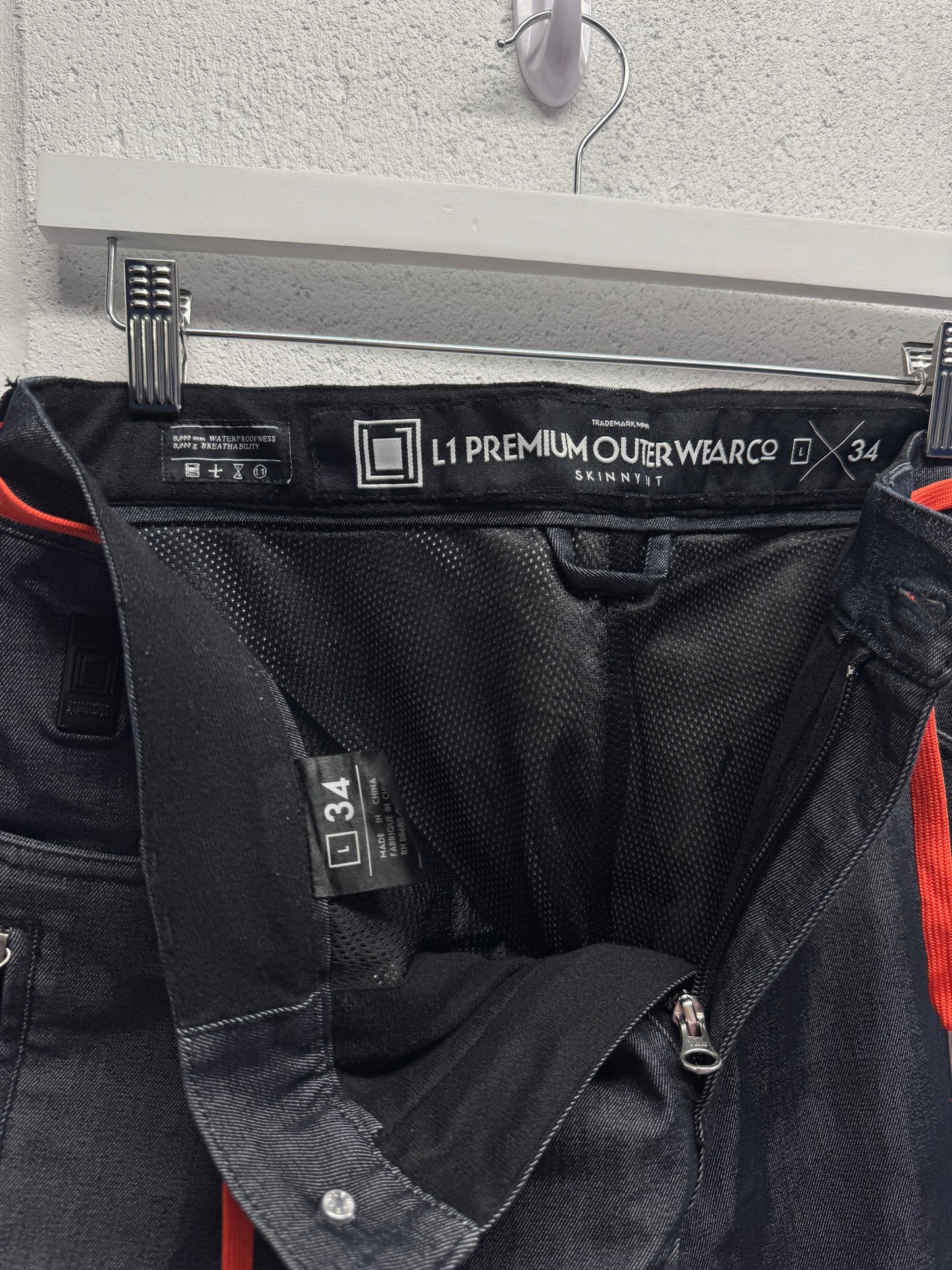 Y2K 2000s Denim (looking) Snowboard Flared Pants [36]