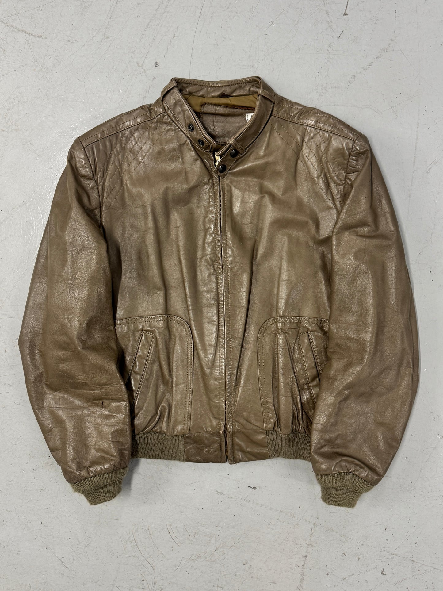 1990s Brown Leather Jacket [M]