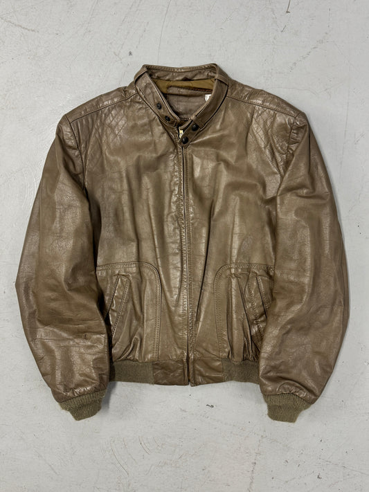 1990s Brown Leather Jacket [M]