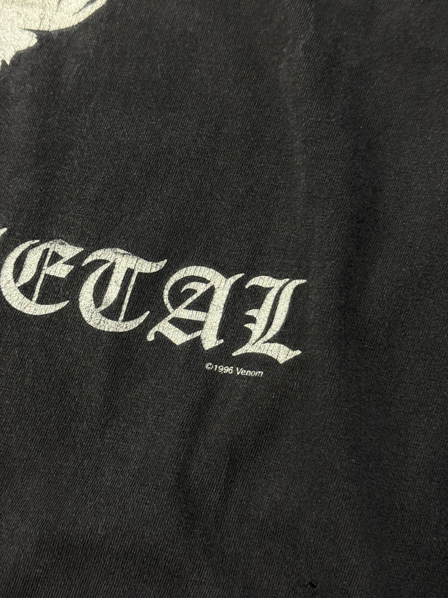 1996 Venom 'Black Metal' Tour T-Shirt Cygnus Tag [L]