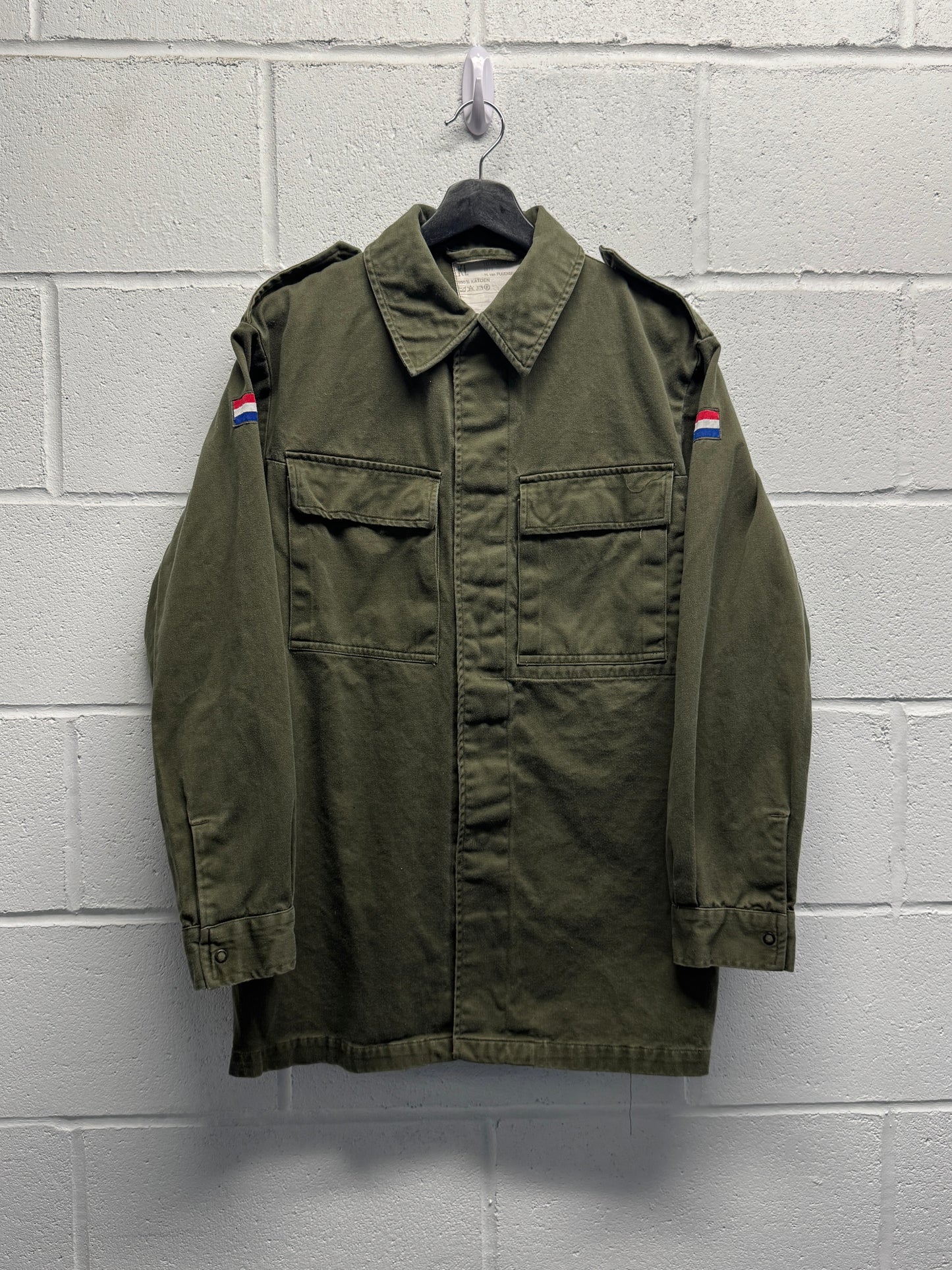 1970s Netherlands Military Snap Button-Up [L/XL]