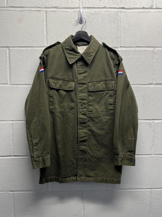 1970s Netherlands Military Snap Button-Up [L/XL]