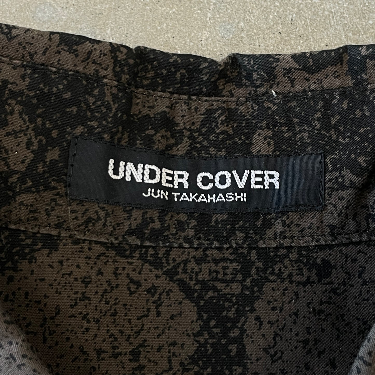 SS96 Undercover Skull Print Zip-Off Button-Up Shirt [M/L]