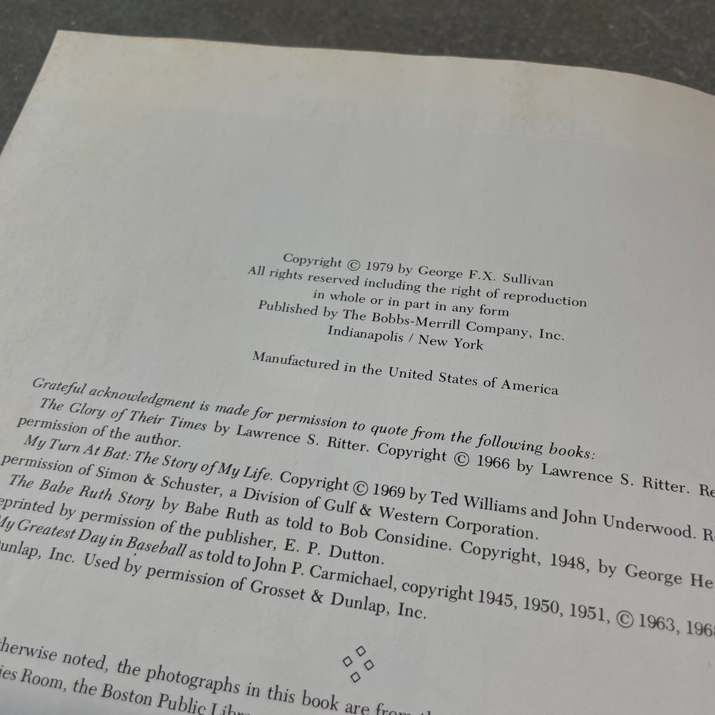 1979 The Picture History of the Boston Red Sox