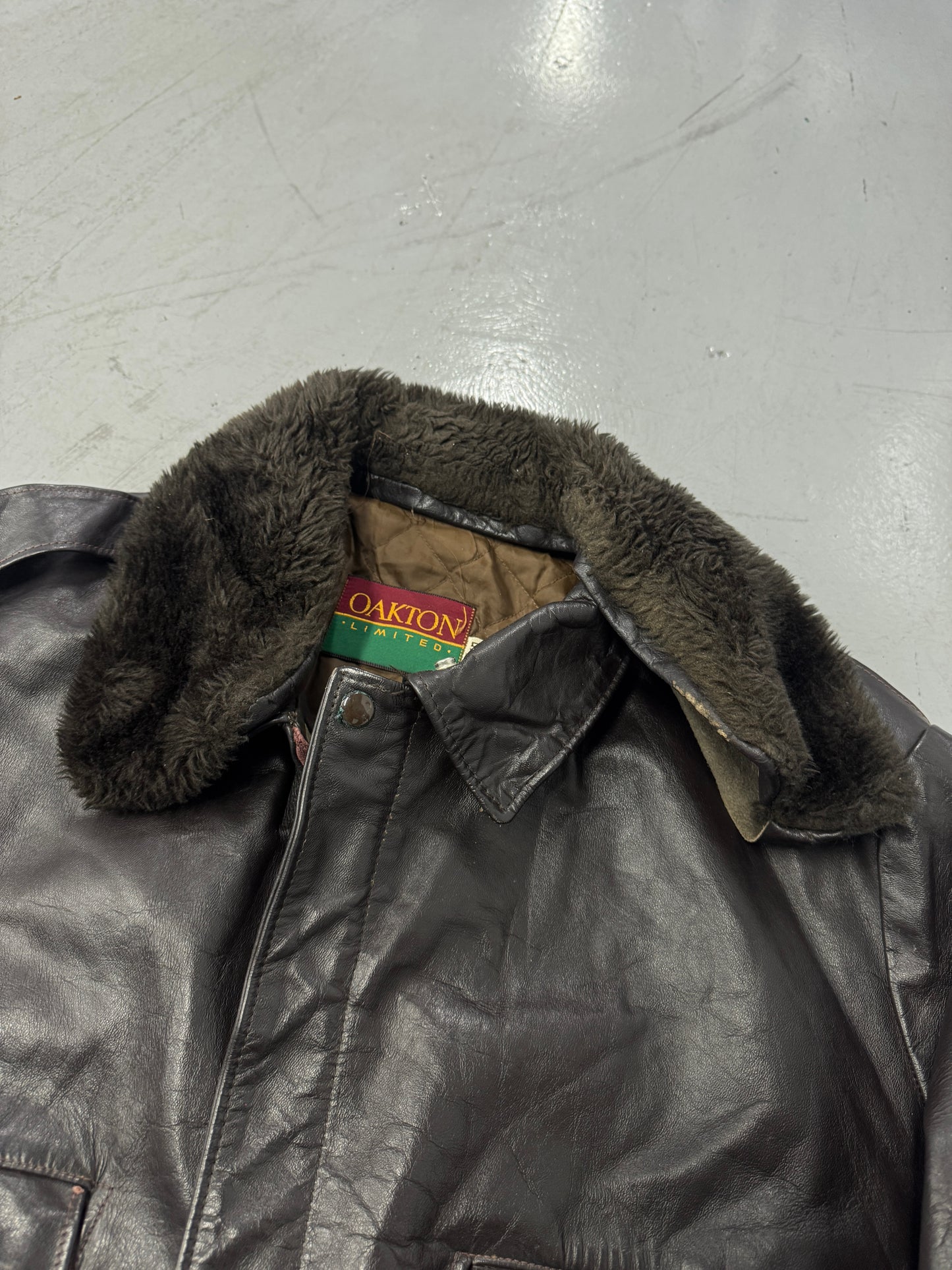 1980s Brown Leather B-15 Jacket [XL / 52]