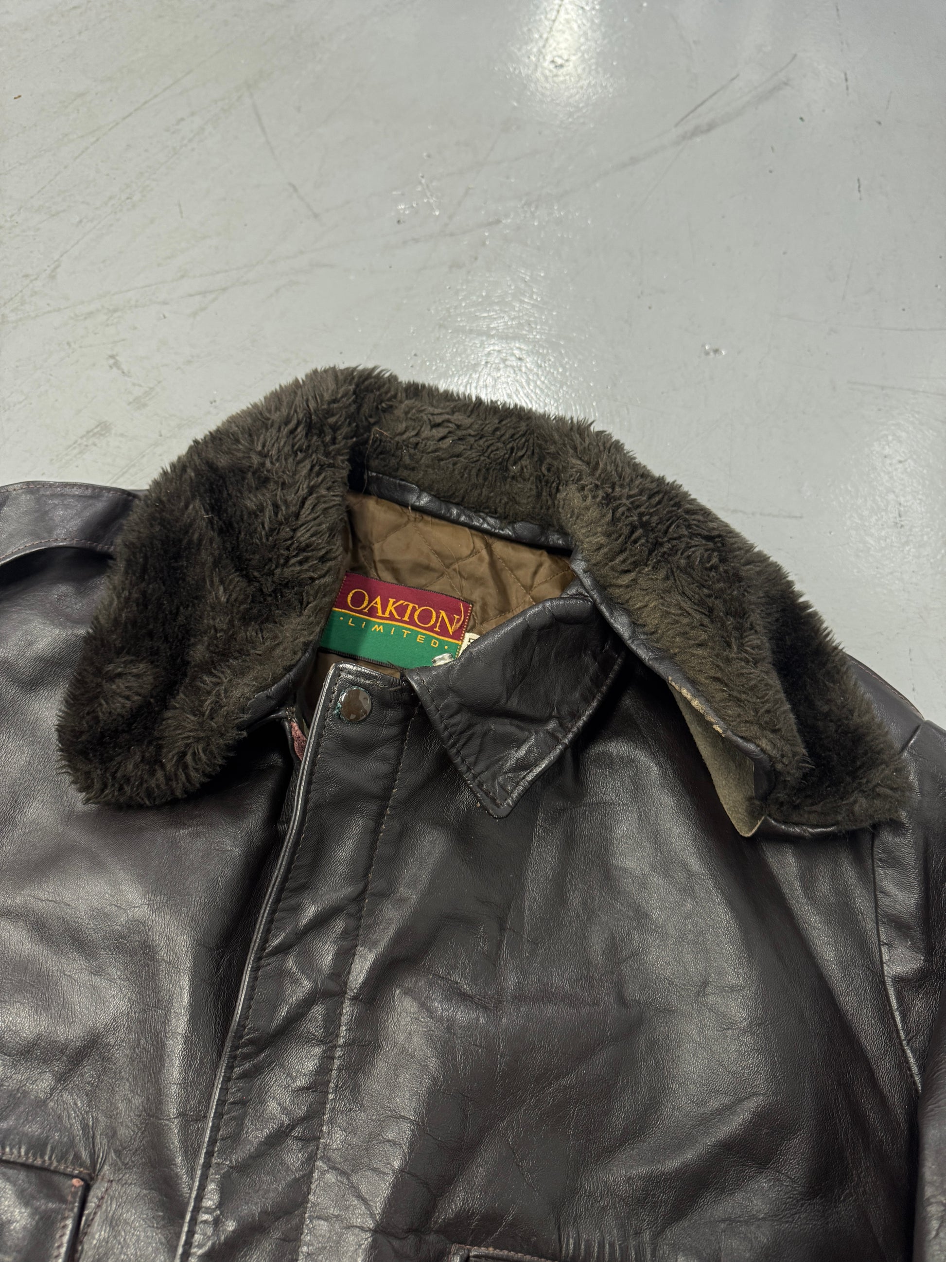 1980s Brown Leather B-15 Jacket [XL / 52]