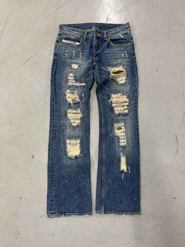 Nicole Club For Men Distressed Straight Leg Denim w/ Camo [32]