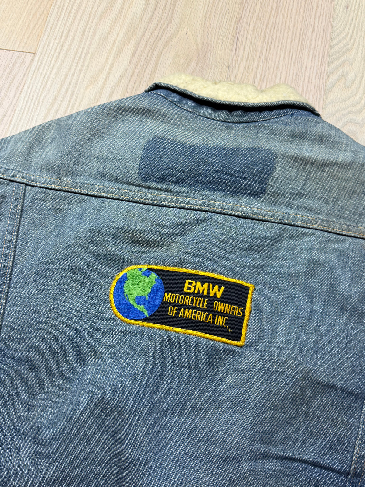 1960s BMW Patcha Sherpa Lined Denim Jacket [M/L]
