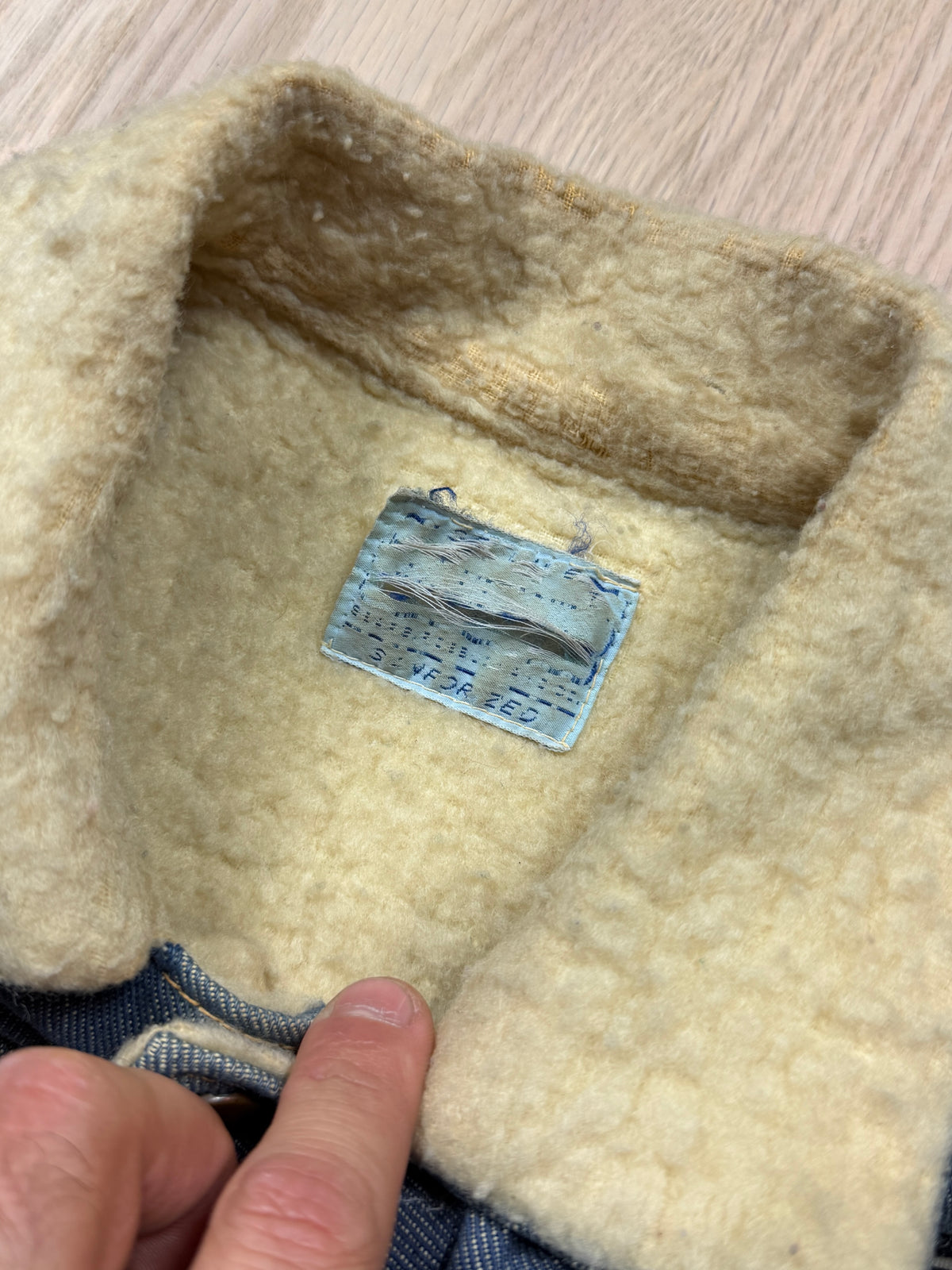 1960s BMW Patcha Sherpa Lined Denim Jacket [M/L]