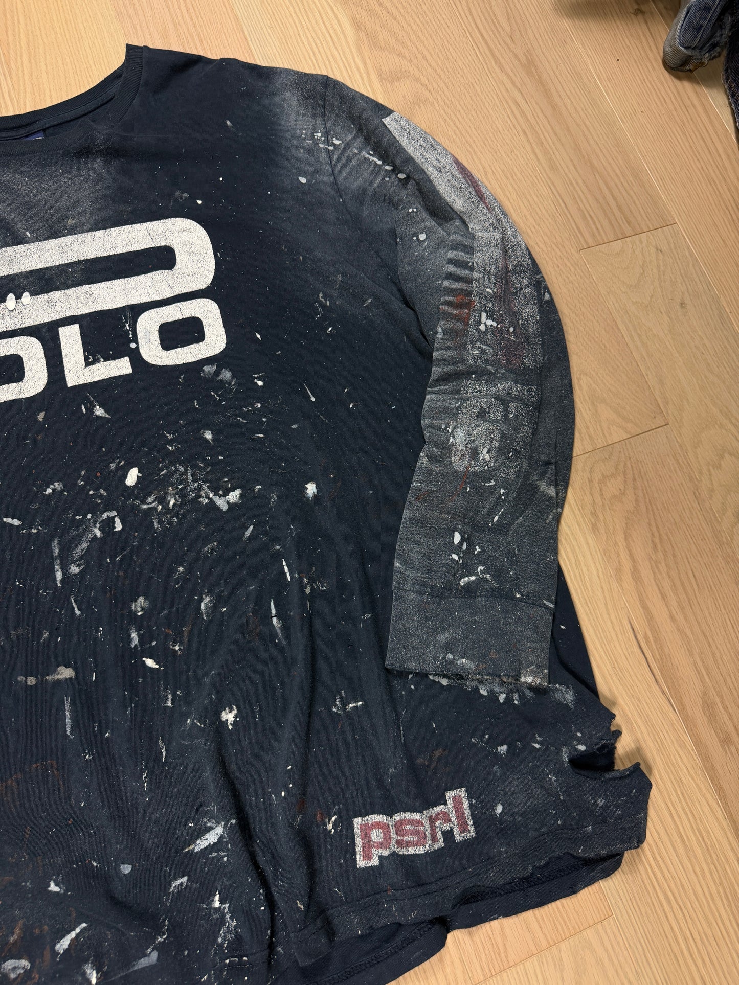 2000s Polo Thrashed Painted Longsleeve [XL]