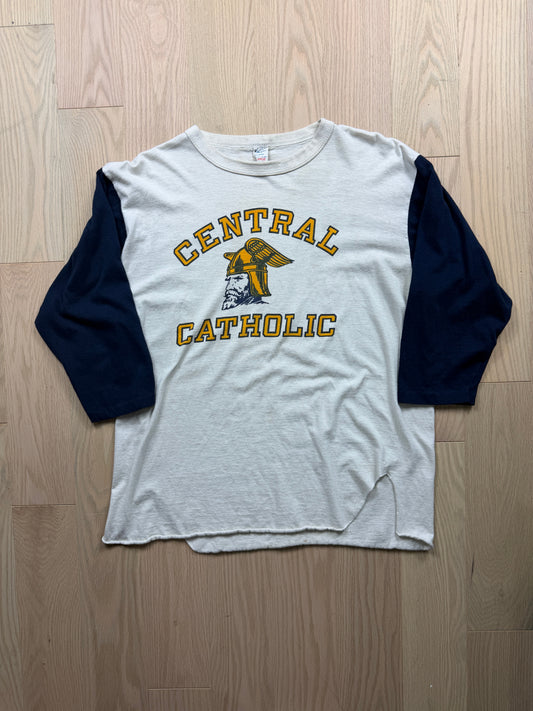 1980s Champion 3/4 Length Shirt [L]