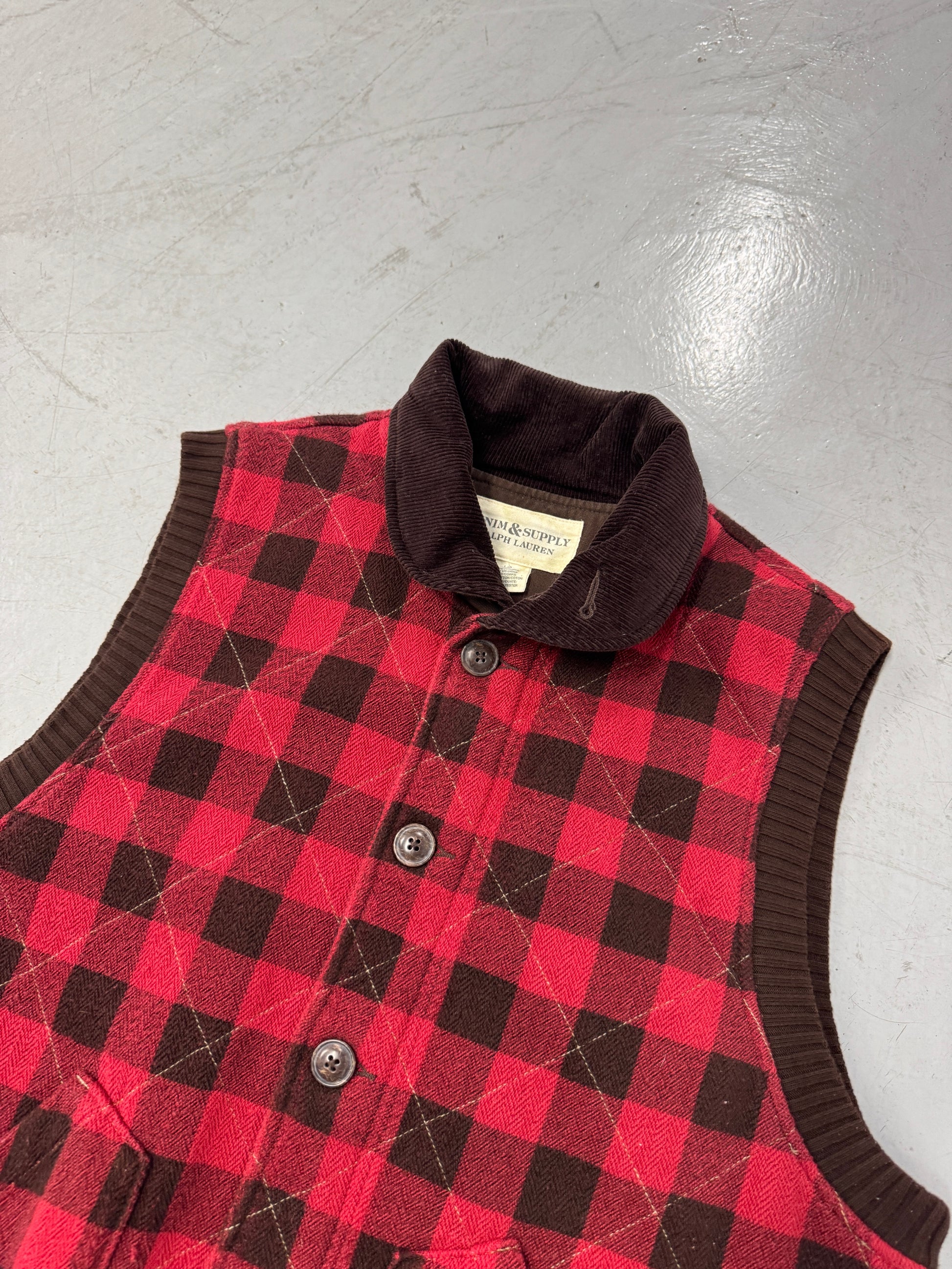 Denim &amp; Supply Ralph Lauren Plaid Vest [L]