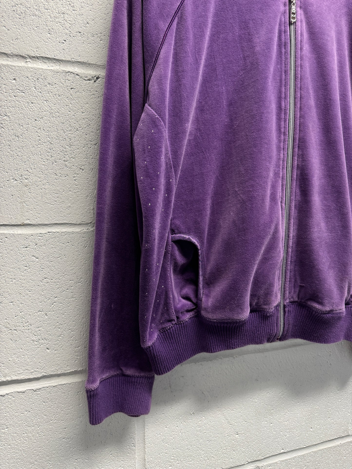 Y2K 2000s Velour Zip-Up [M]