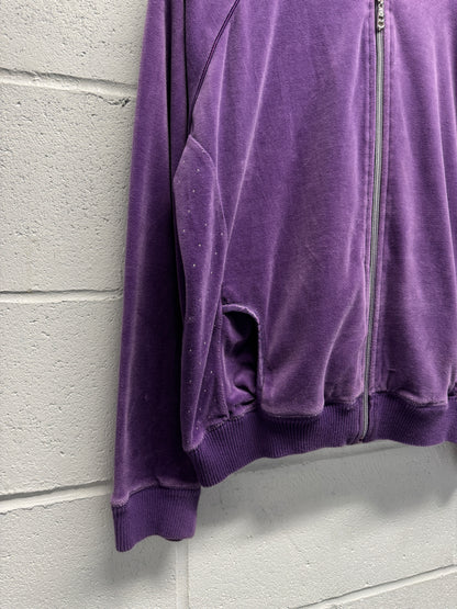 Y2K 2000s Velour Zip-Up [M]
