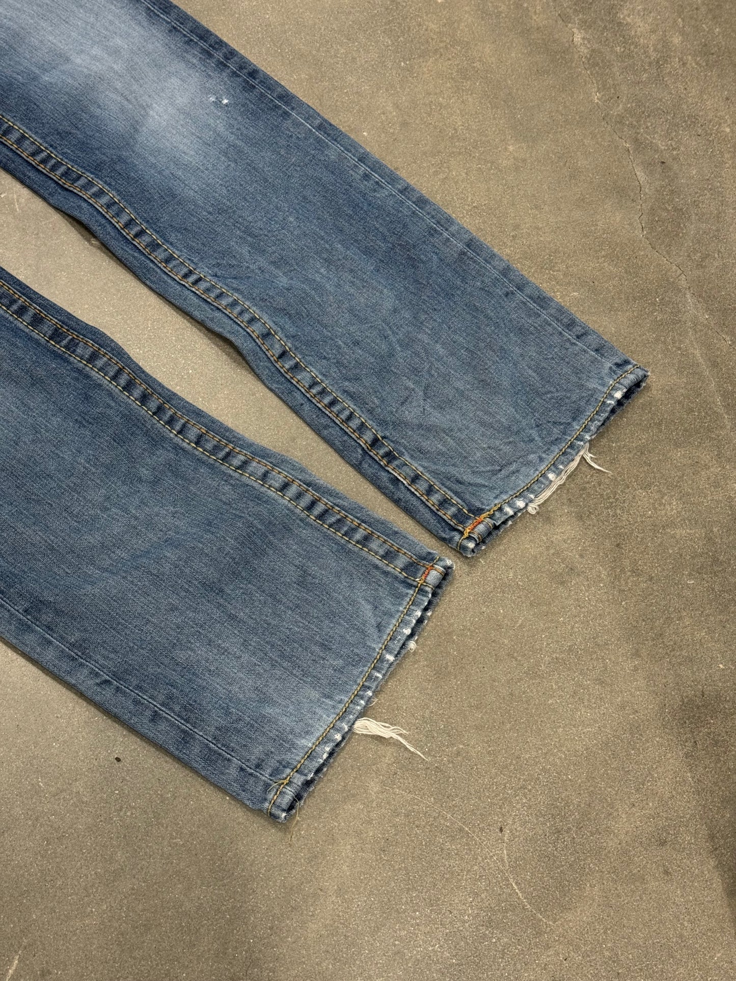 Vintage Y2K True Religion Baggy Rainbow Ricky Cut Jeans [34x35]