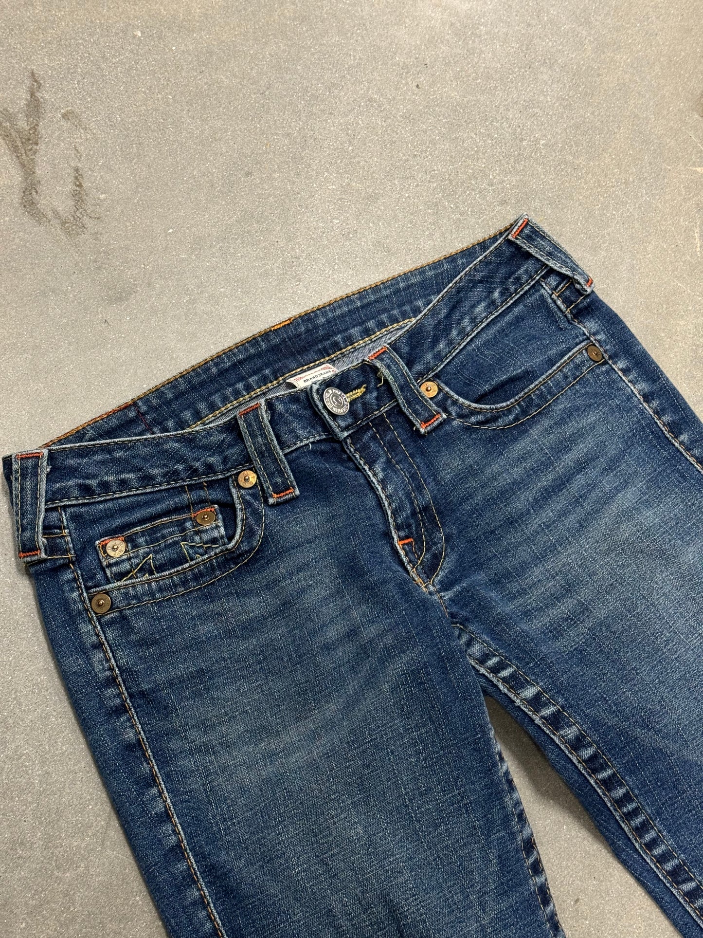 Vintage Y2K True Religion Low Rise Johnny Cut Jeans [28x32]