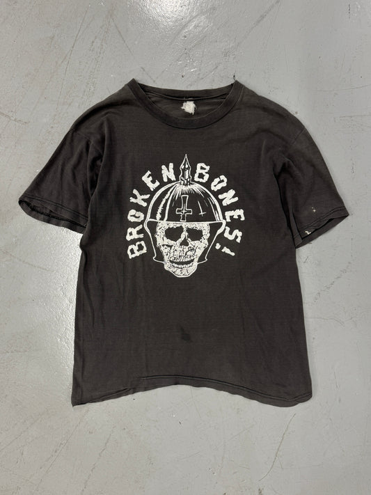 1990s Broken Bones Distressed Band T-Shirt [L]