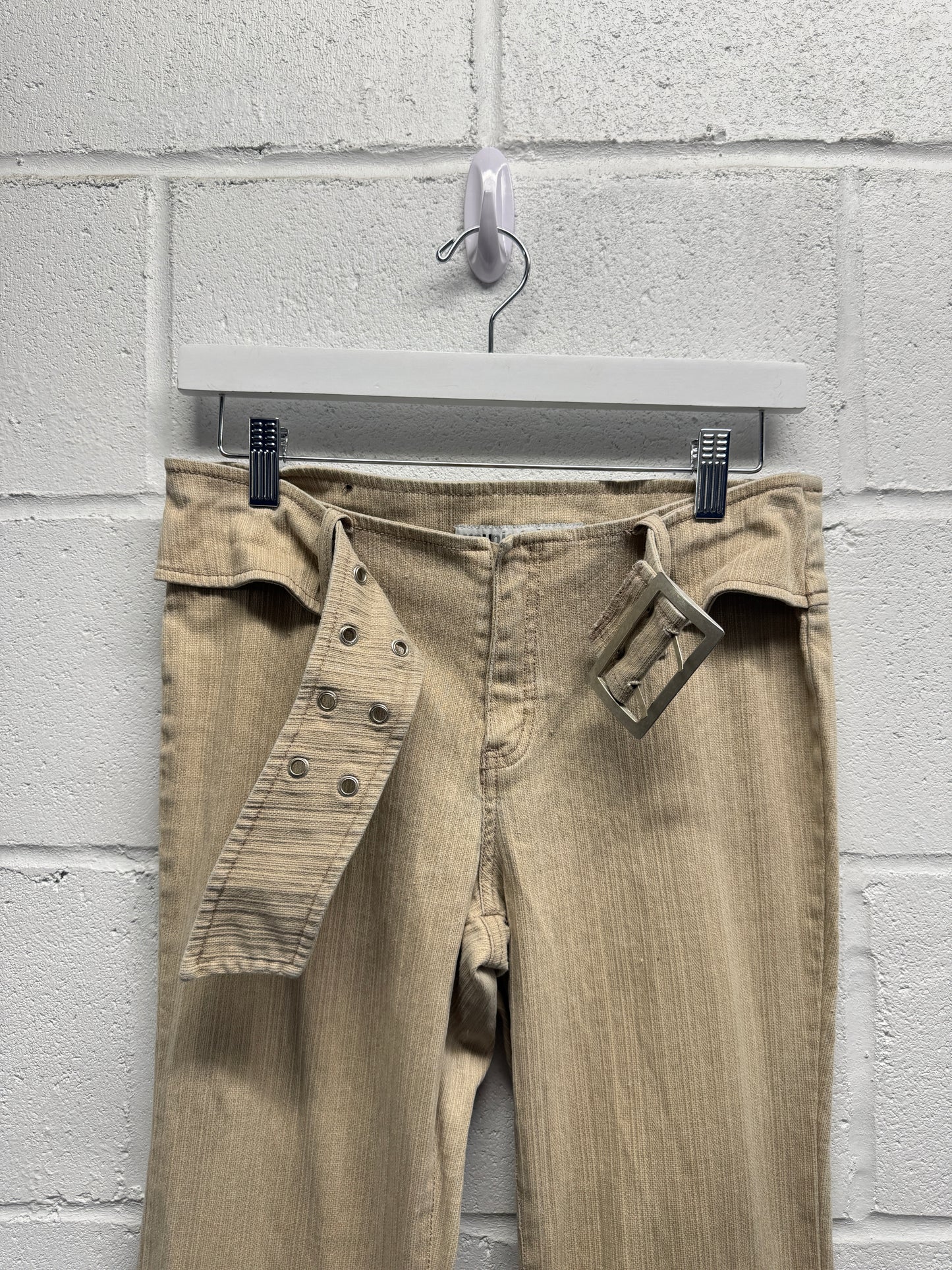 Y2K Belted Flared Pants [29”]