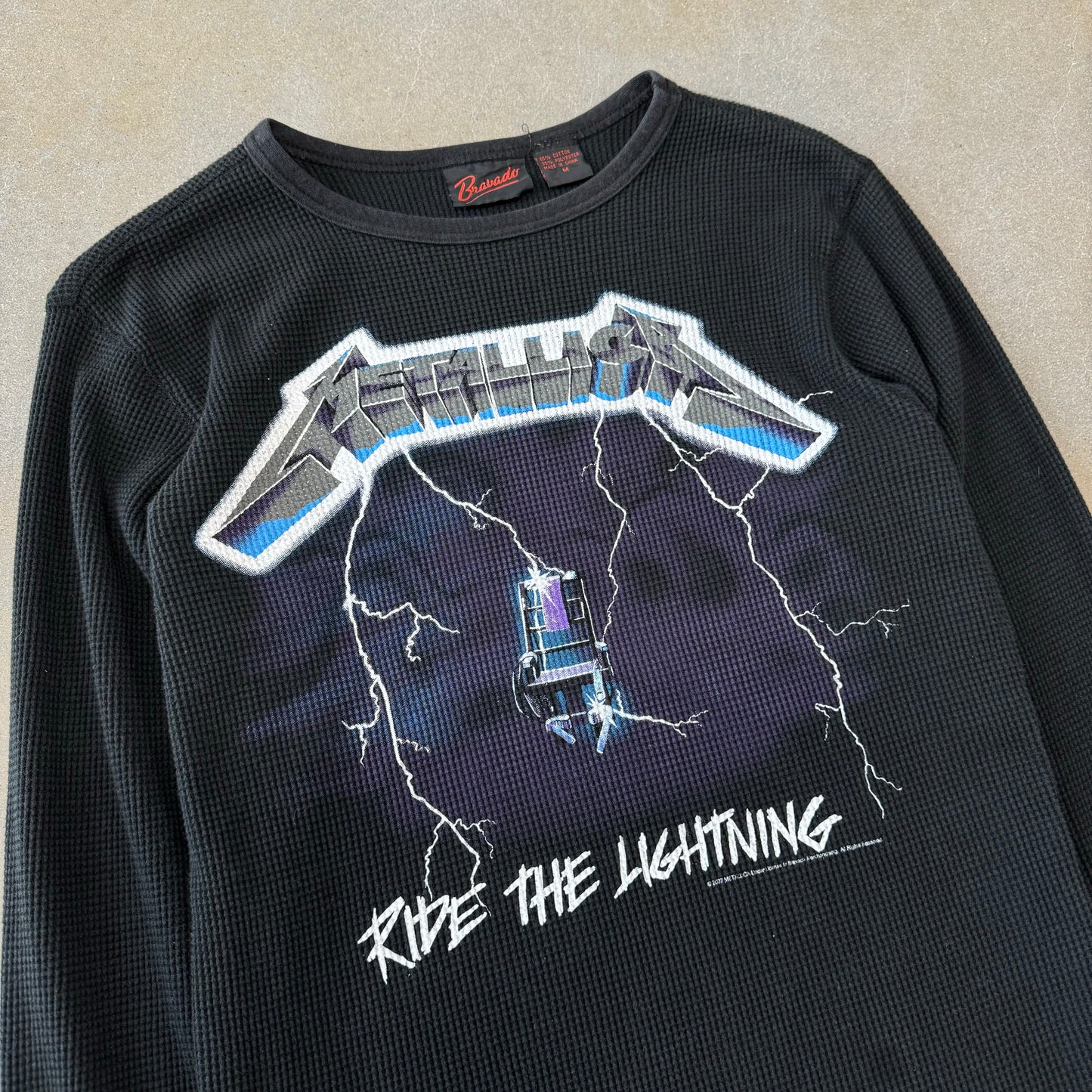 Vintage Y2K Metallica Ride The Lightning Thermal Longsleeve [M]