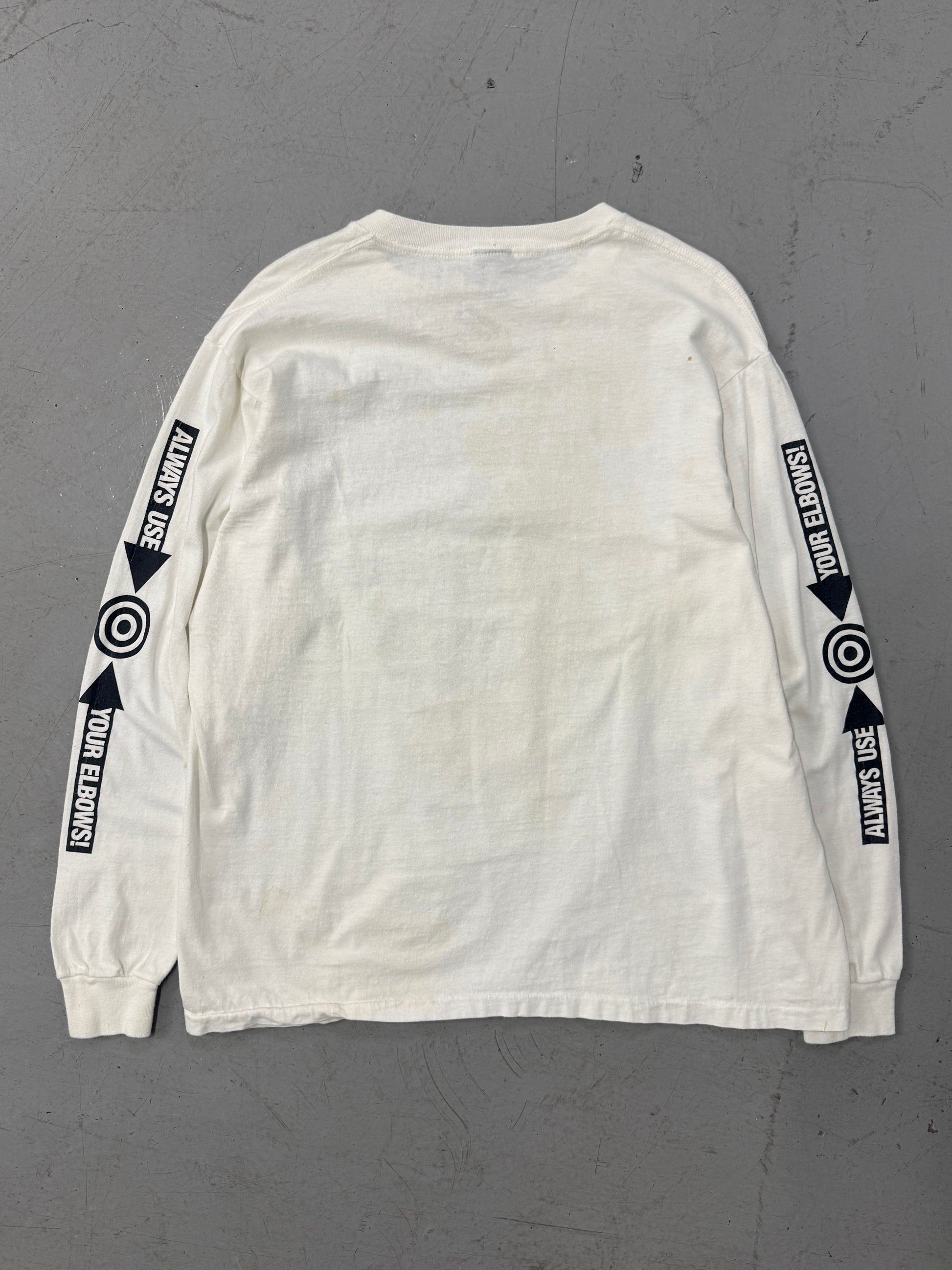 1990s Mr. Robinson "Use Your Elbows" Longsleeve T-Shirt [XL]