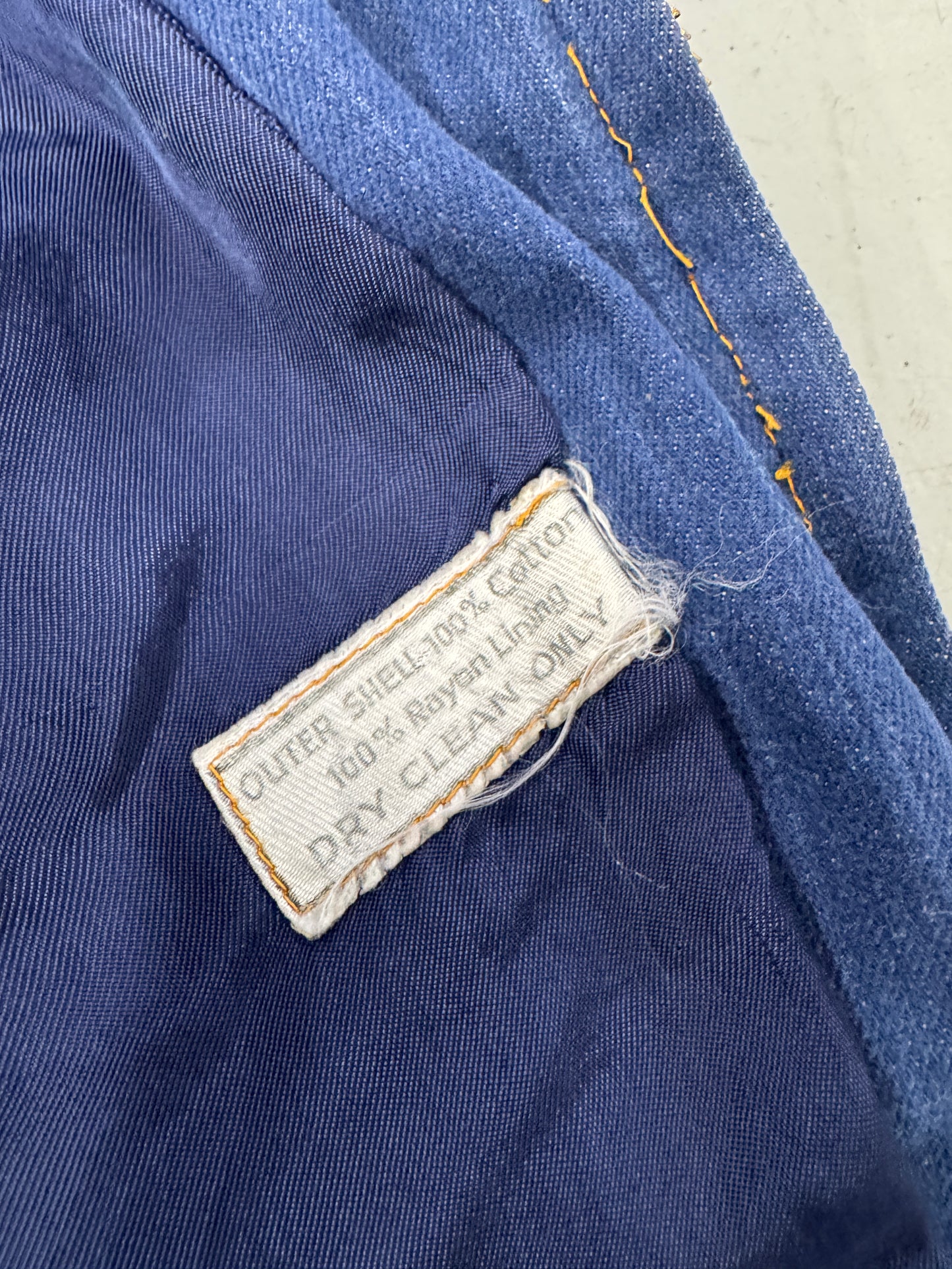 1970s Distressed Martine Bernard Denim Jacket Talon Zipper [S/M]