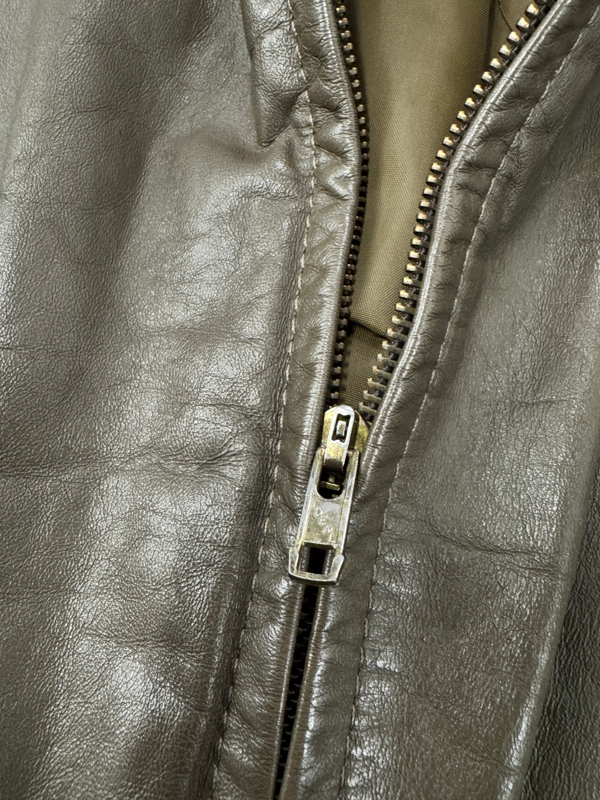 1990s Brown Leather Jacket [M]