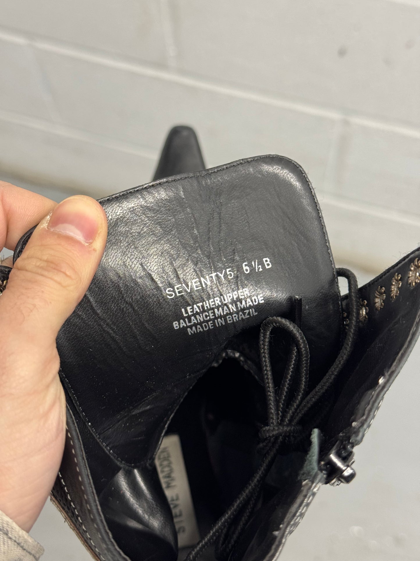 Vintage Steve Madden Seventy5 75 Lace Up Boot Heels [6.5]