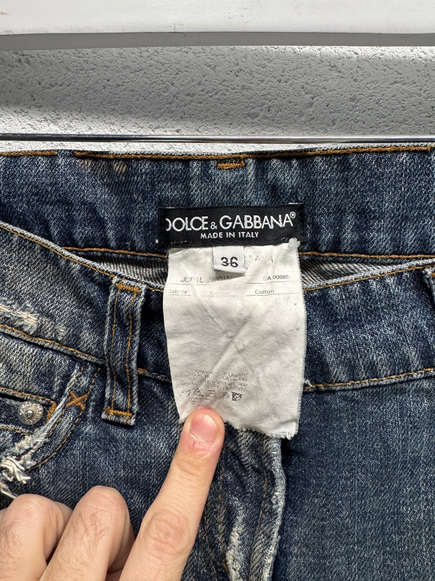 Y2K 2000s Dolce&Gabbana Rhinestone Low Rise Flared Jeans [28]