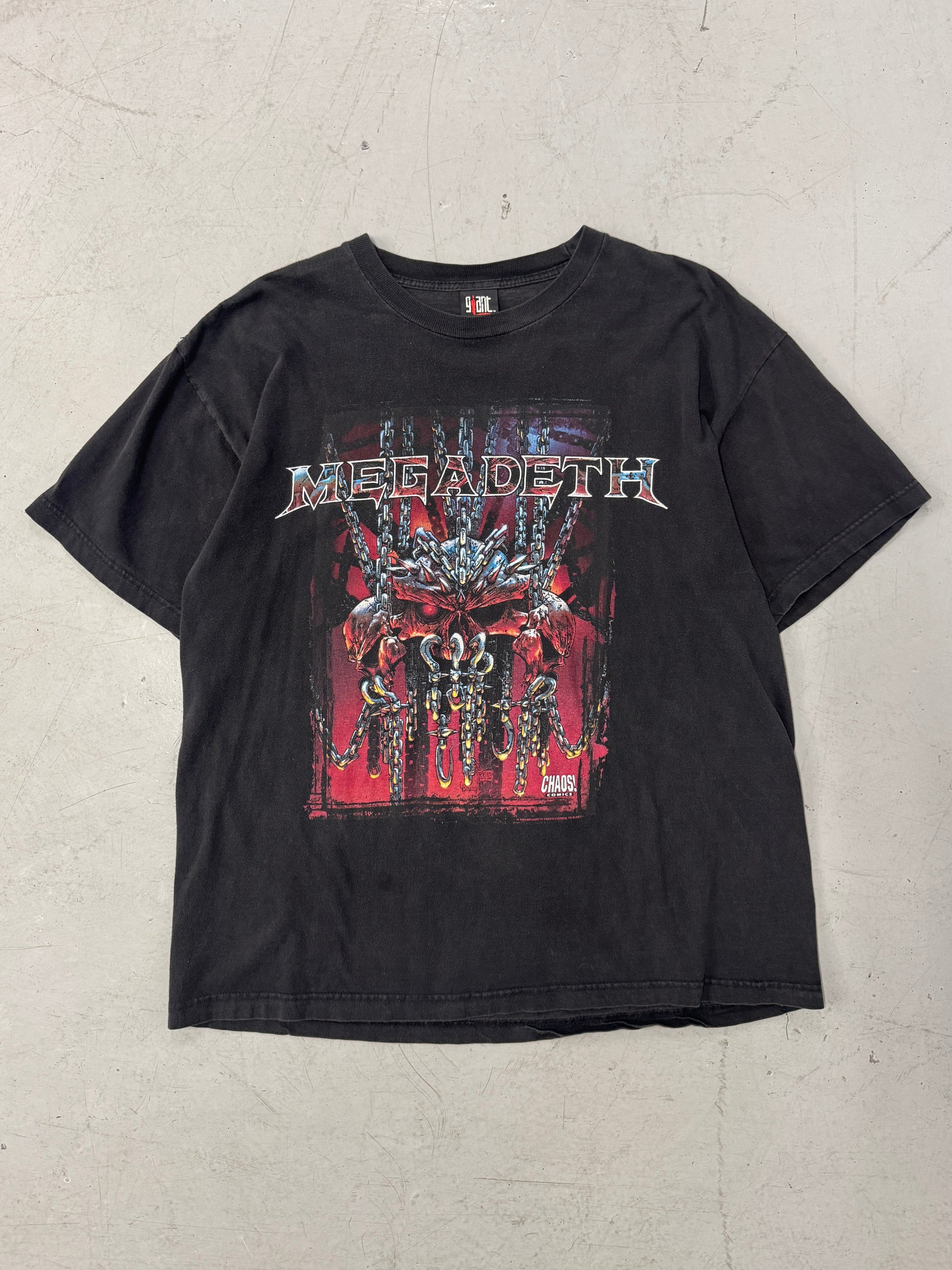 1990s Megadeath Chaos Comics Band T-Shirt [XL]