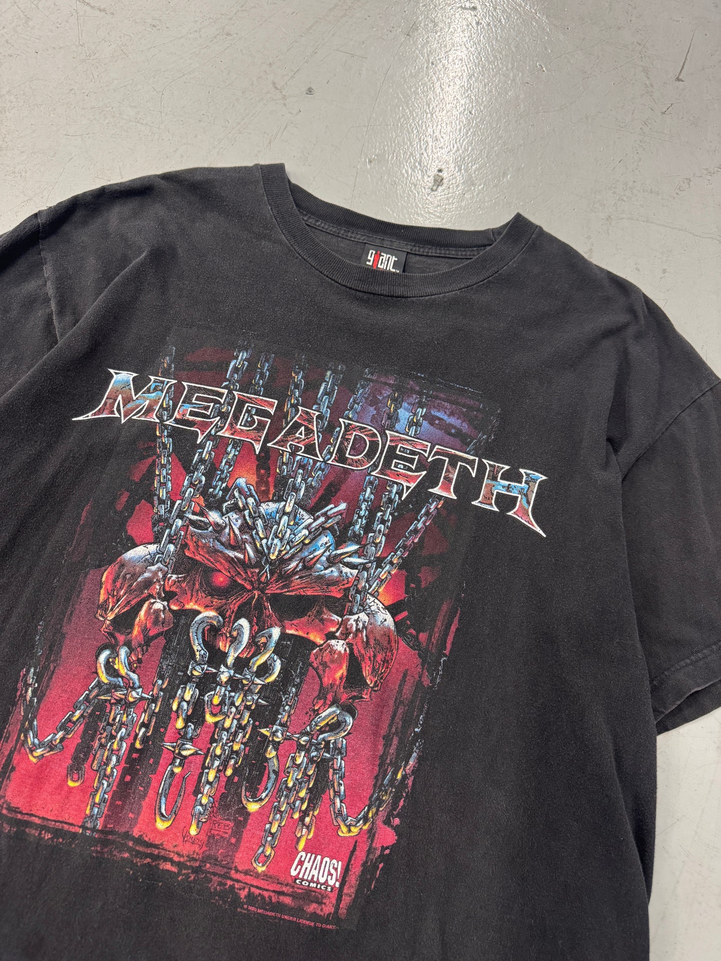 1990s Megadeath Chaos Comics Band T-Shirt [XL]