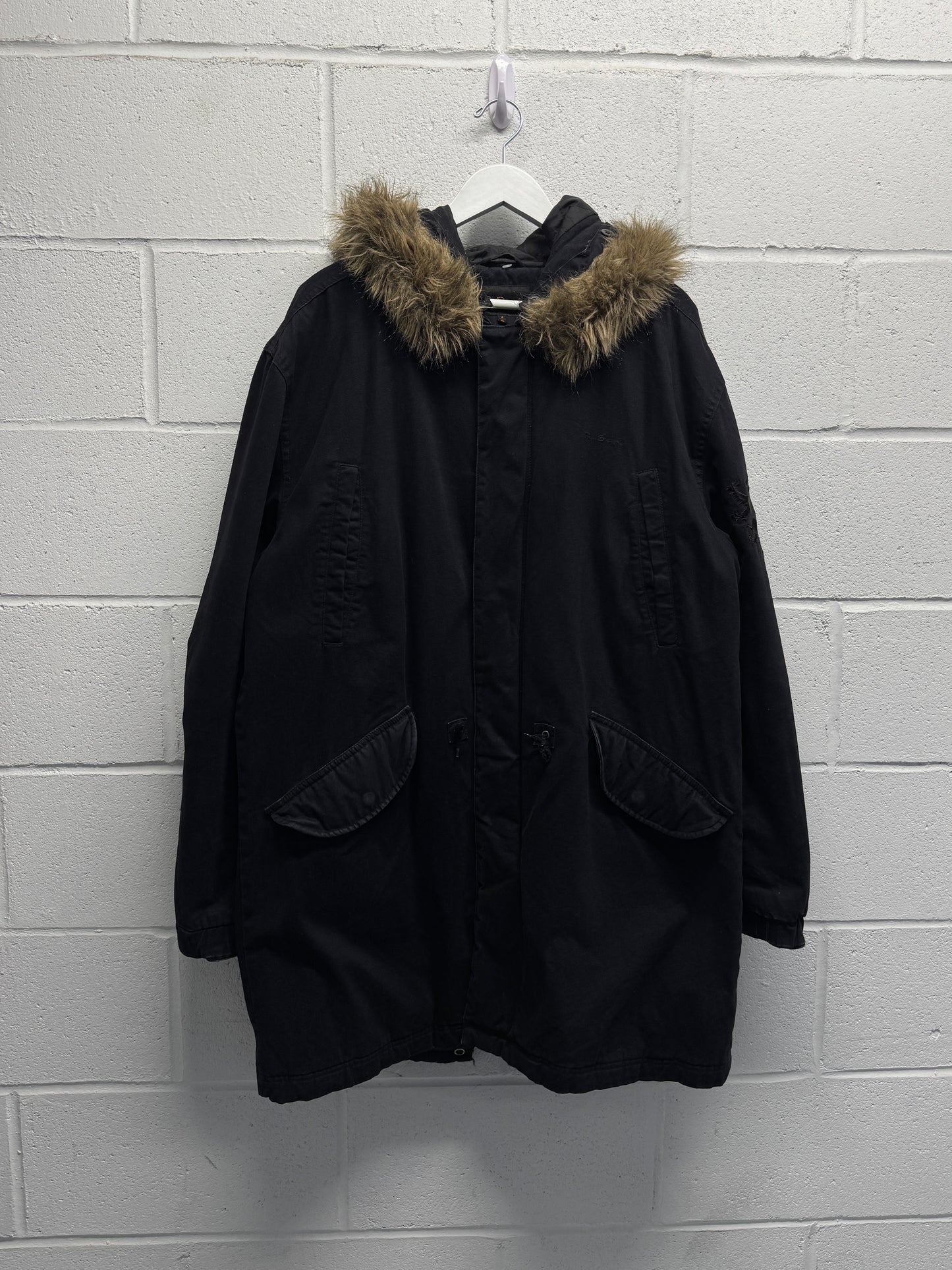 1990s Fur Hooded Parka [XL]