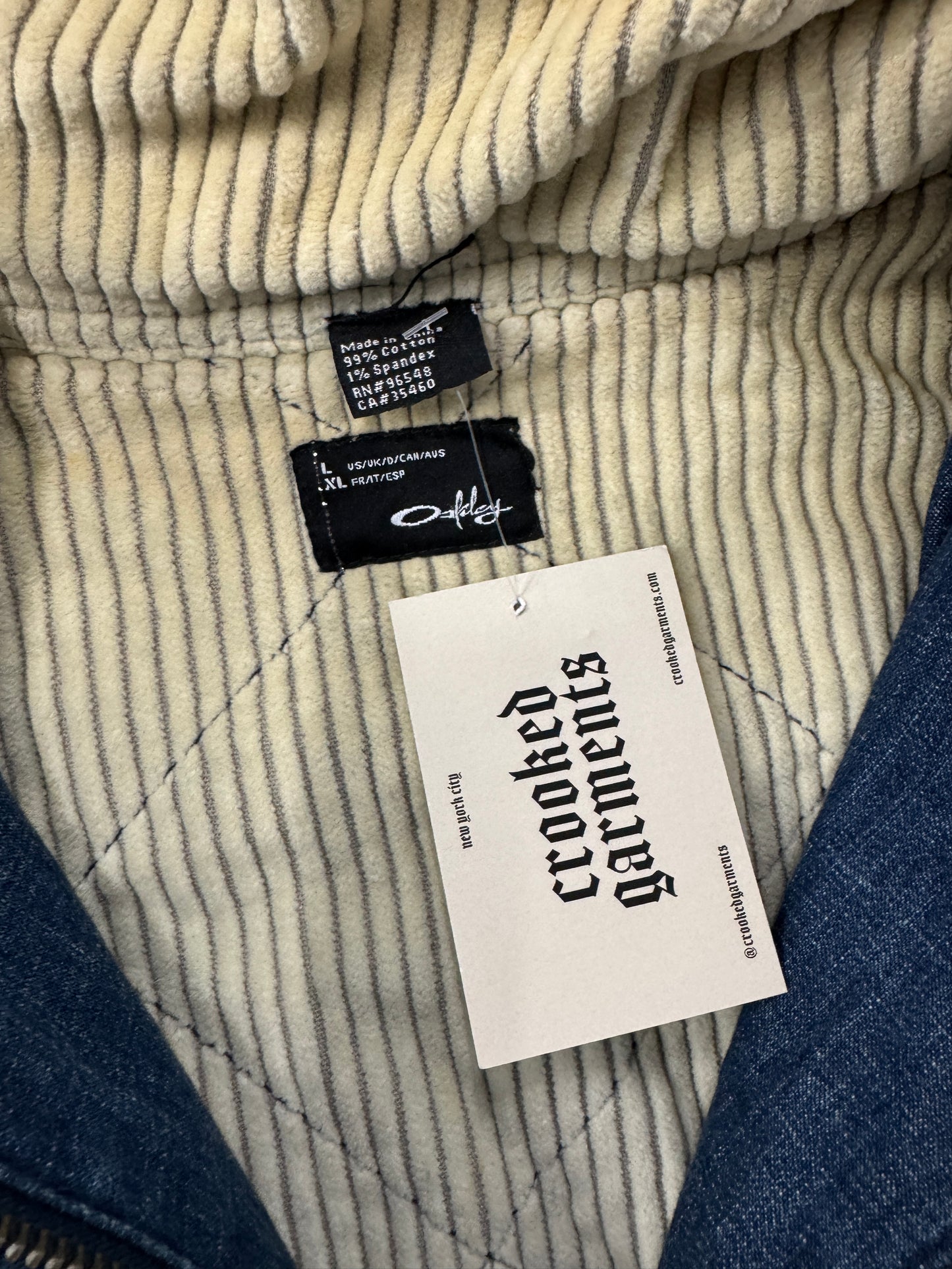 2000s Oakley Software Denim Zip-Up Jacket [L]
