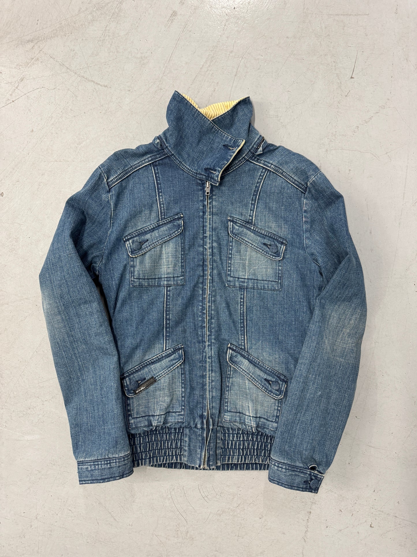 2000s Oakley Software Denim Zip-Up Jacket [L]